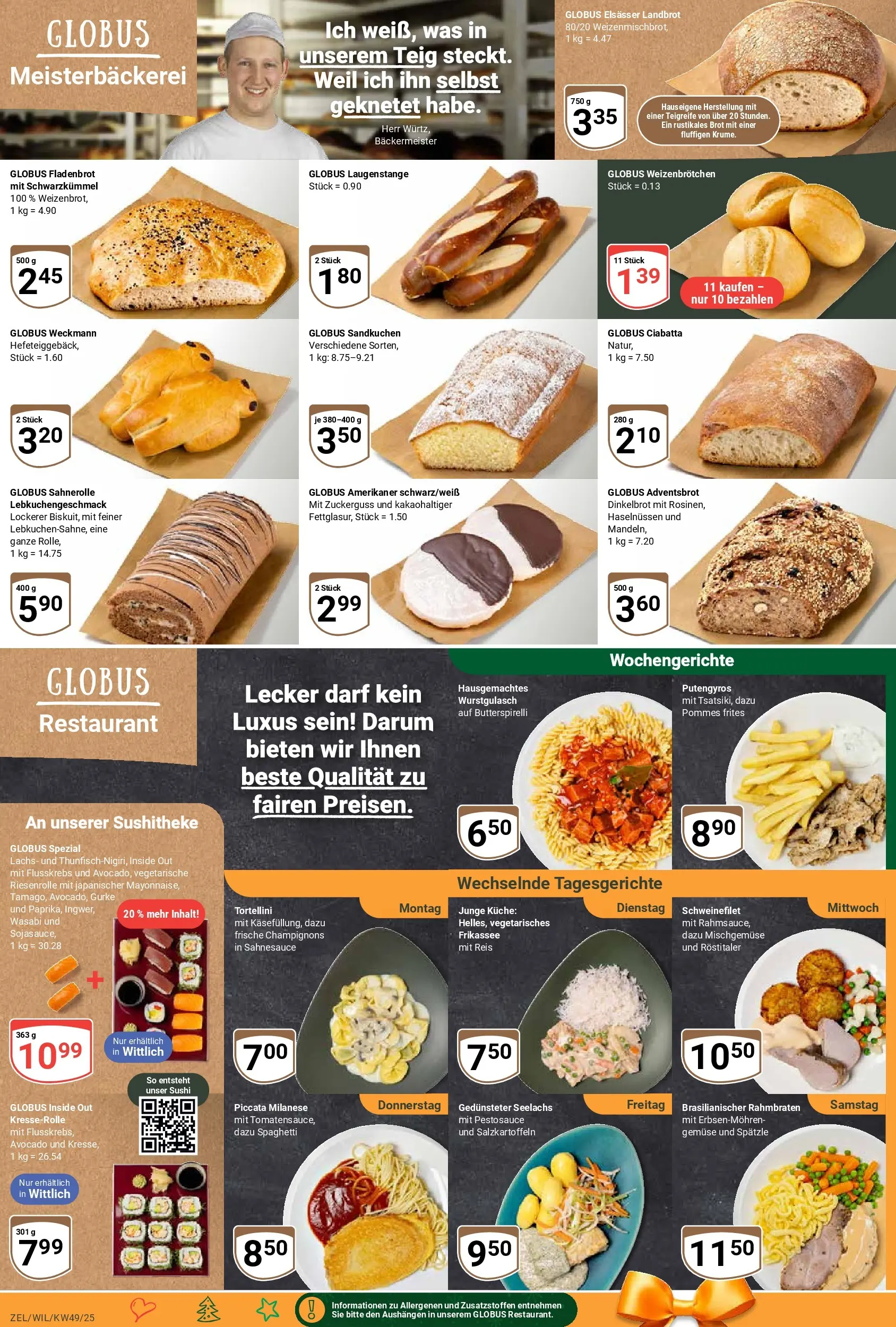 Globus prospekt Wittlich	 (ab 01.12.2025) » Angebote online | Seite: 9 | Produkte: Pommes frites, Gemüse, Frische champignons, Reis