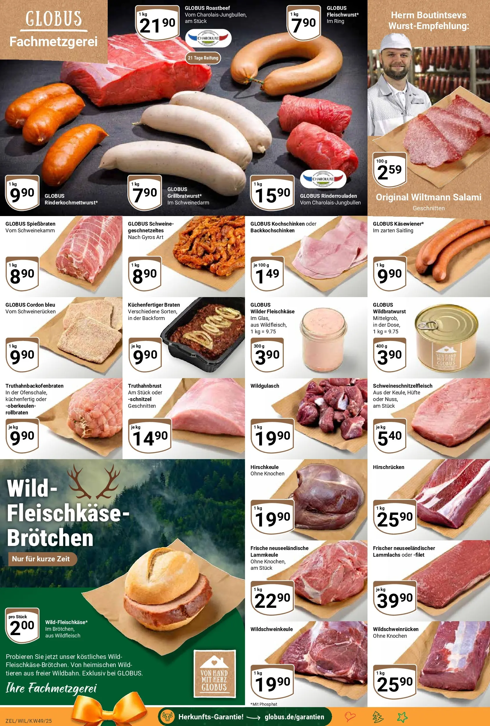 Globus prospekt Wittlich	 (ab 01.12.2025) » Angebote online | Seite: 10 | Produkte: Lammkeule, Roastbeef, Gyros, Schweinerucken