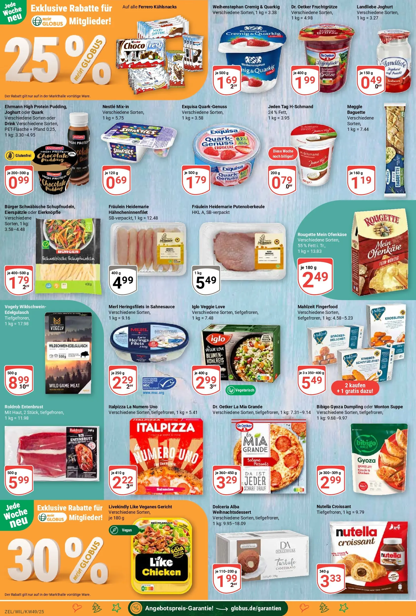 Globus prospekt Wittlich	 (ab 01.12.2025) » Angebote online | Seite: 12 | Produkte: Iglo, Pudding, Nutella, Exquisa