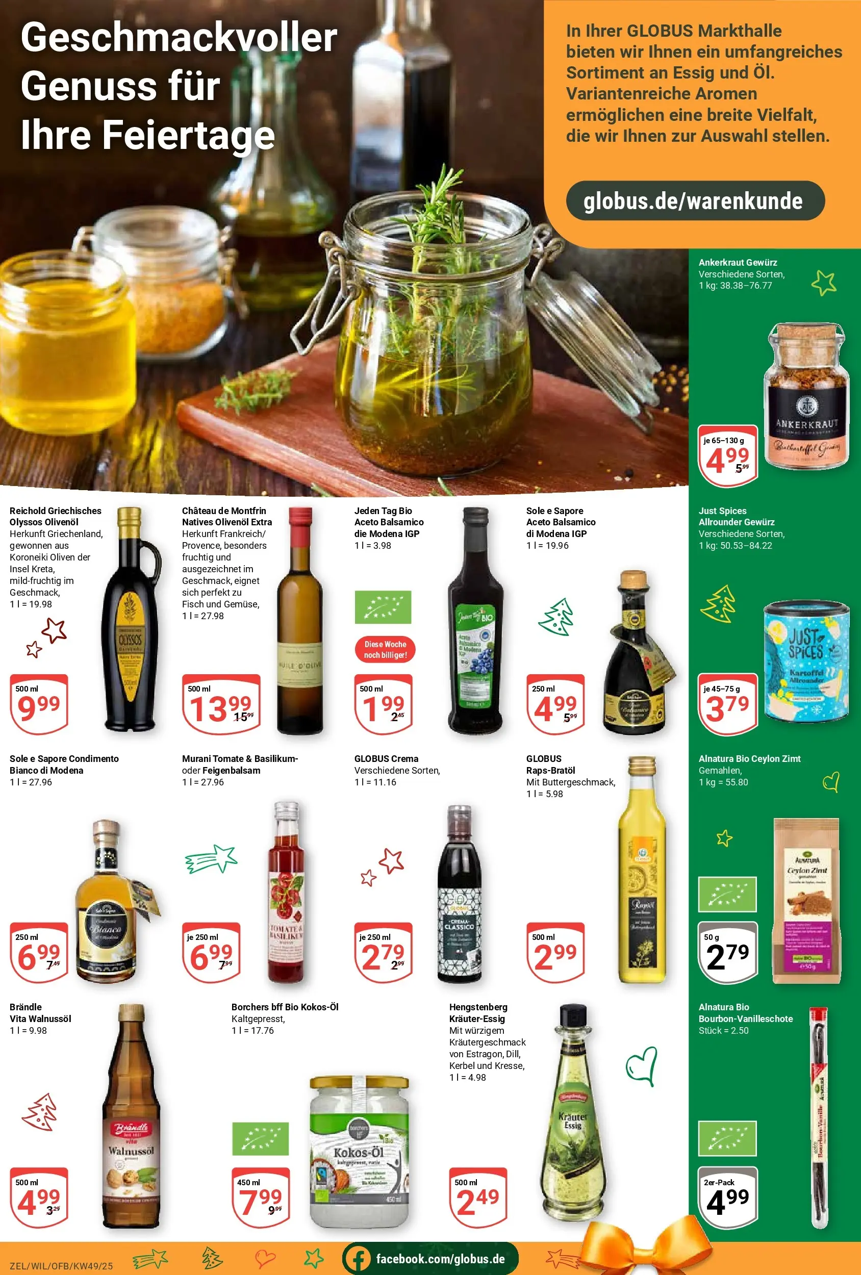 Globus prospekt Wittlich	 (ab 01.12.2025) » Angebote online | Seite: 17 | Produkte: Essig, Olivenol, Fisch, Bourbon