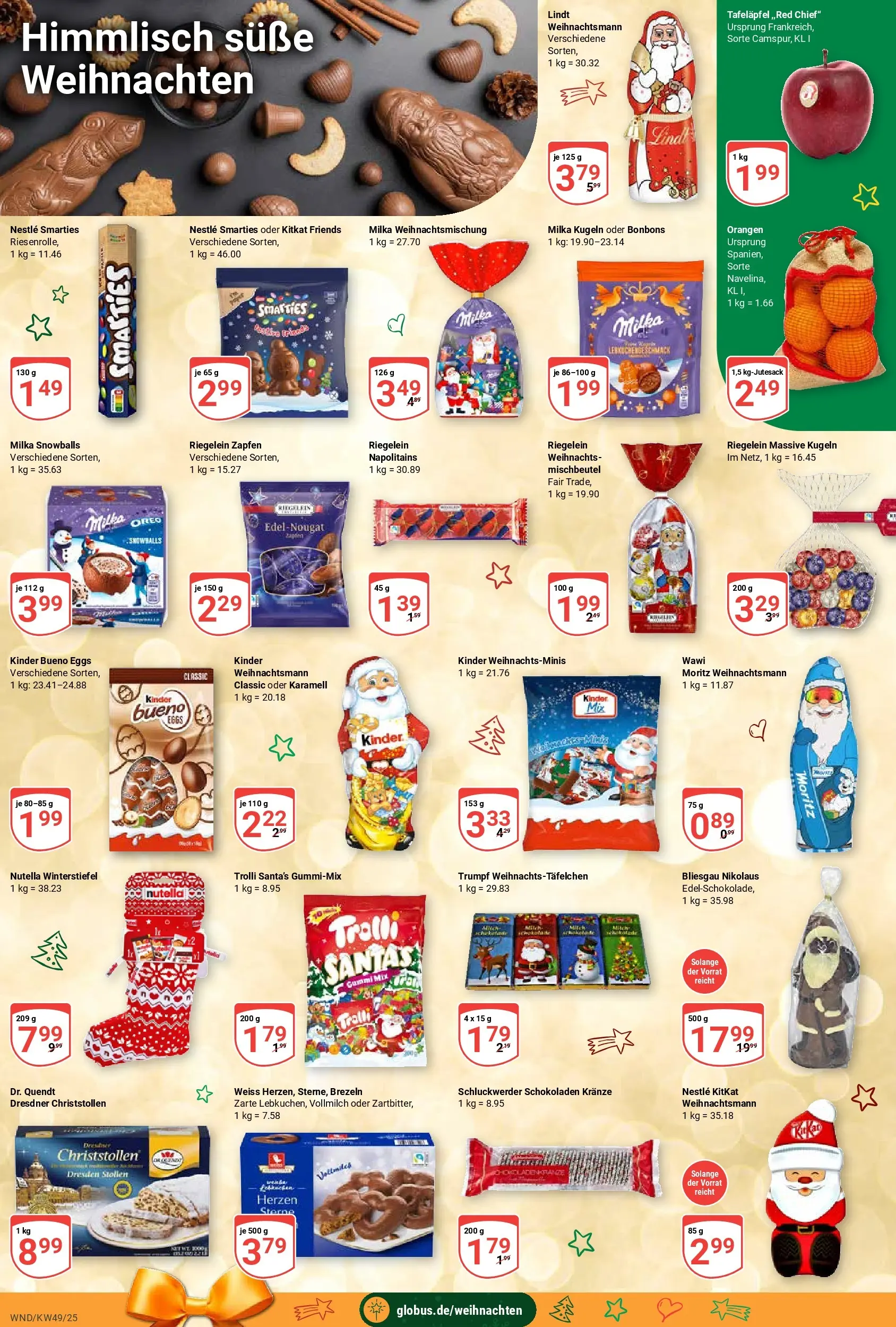 Globus prospekt St. Wendel	 (ab 01.12.2025) » Angebote online | Seite: 6 | Produkte: Smarties, Kinder bueno, Nutella, Lindt