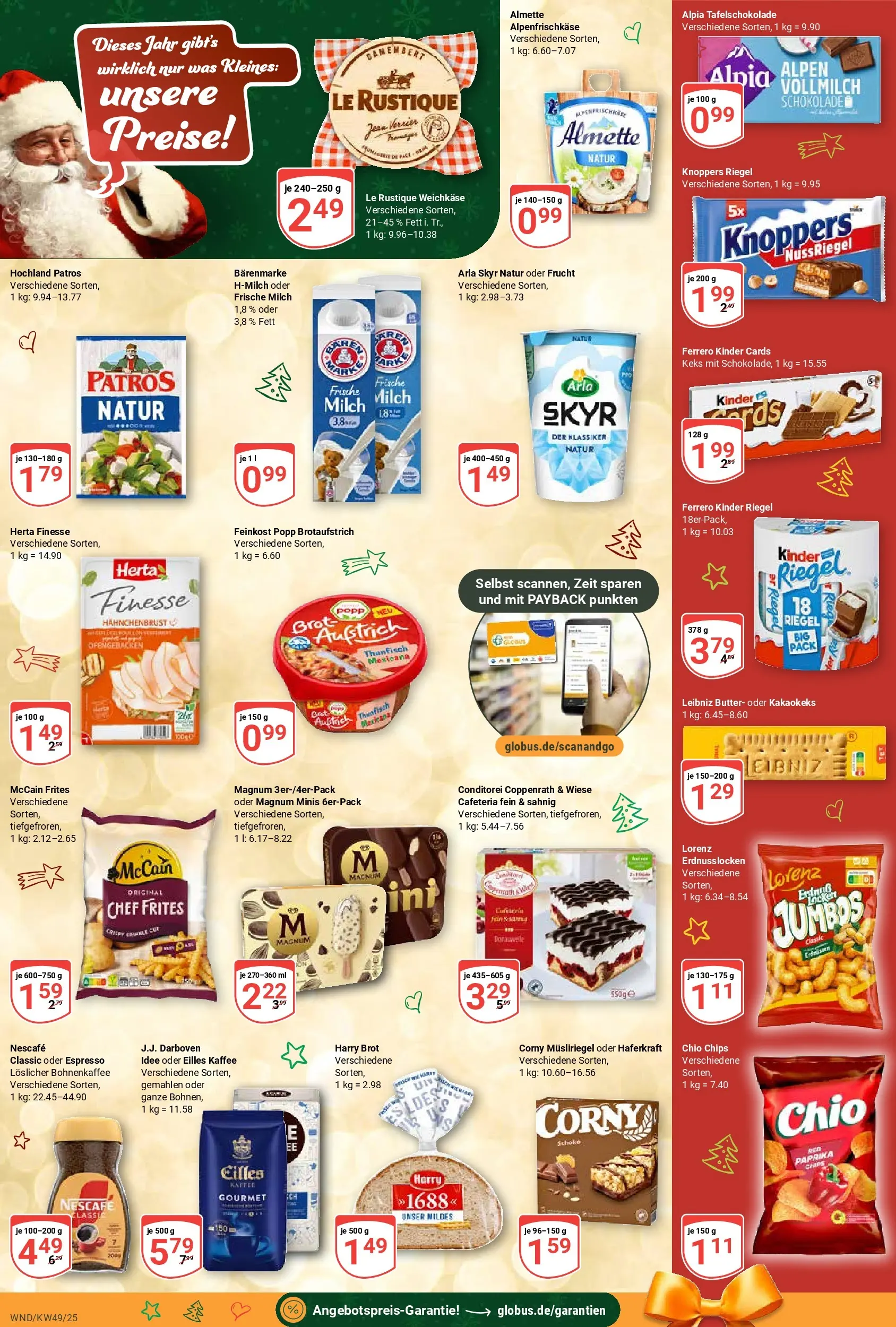 Globus prospekt St. Wendel	 (ab 01.12.2025) » Angebote online | Seite: 7 | Produkte: Milch, Butter, Kaffee, Kinder riegel