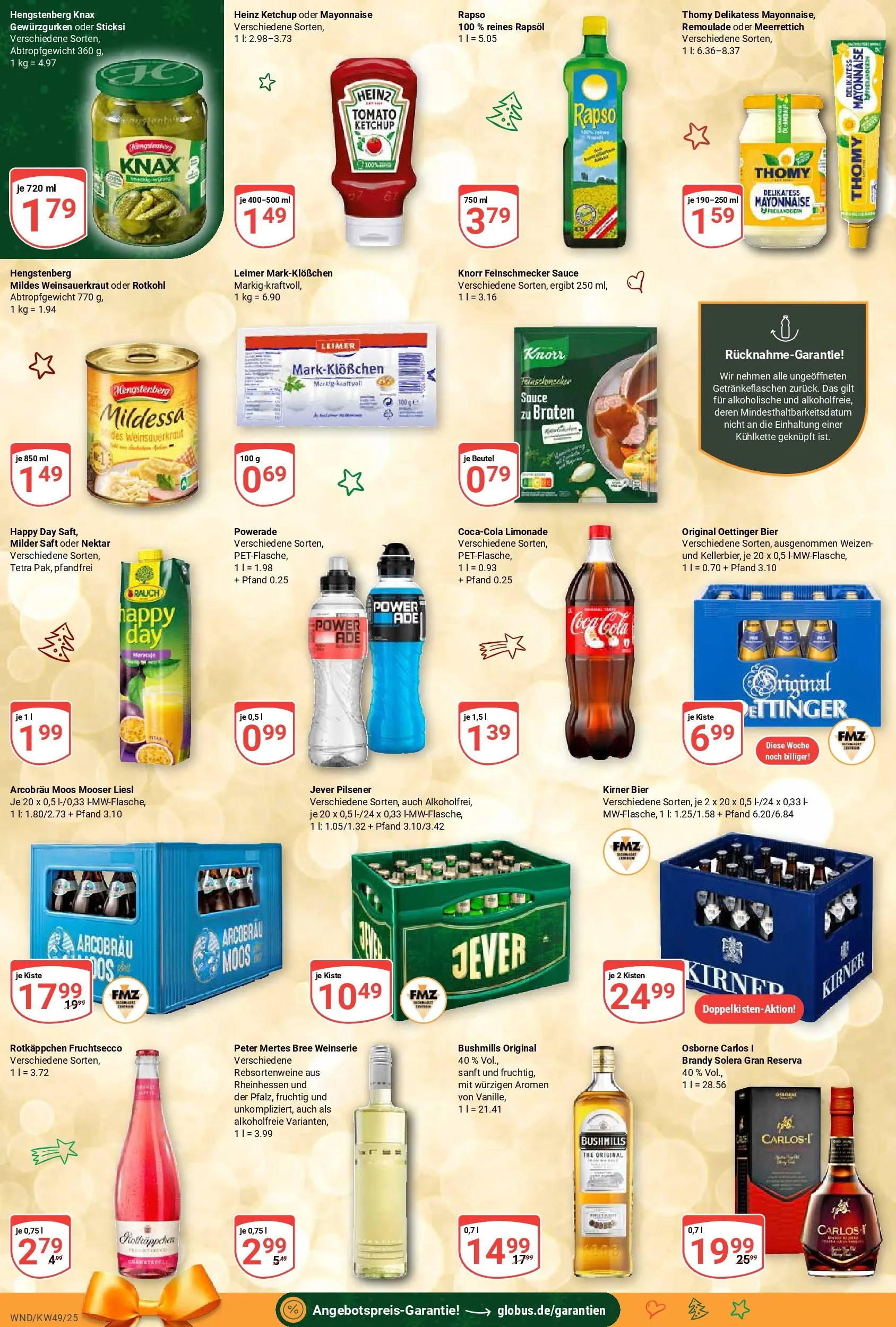 Globus prospekt St. Wendel	 (ab 01.12.2025) » Angebote online | Seite: 8 | Produkte: Osborne, Cola, Bree, Oettinger