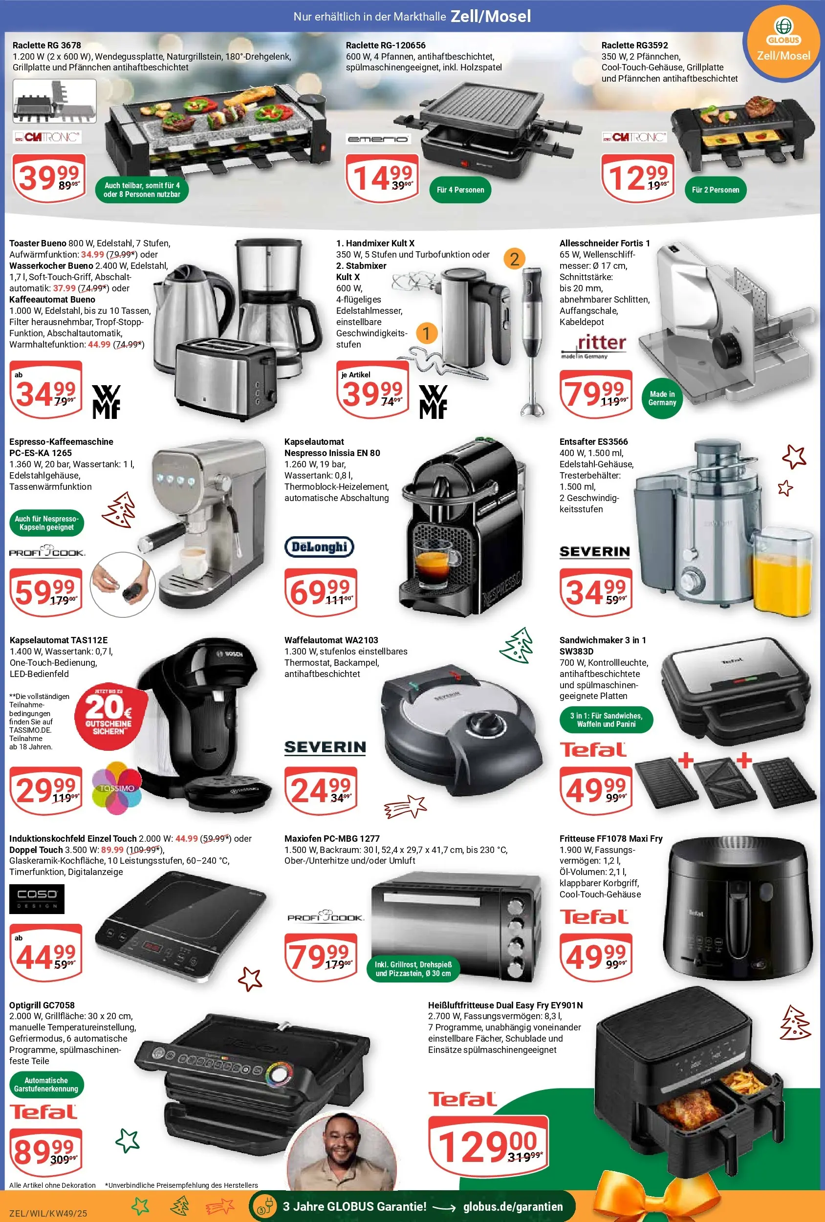 Globus prospekt Wittlich	 (ab 01.12.2025) » Angebote online | Seite: 24 | Produkte: Wasserkocher, Raclette, Fritteuse, Stabmixer