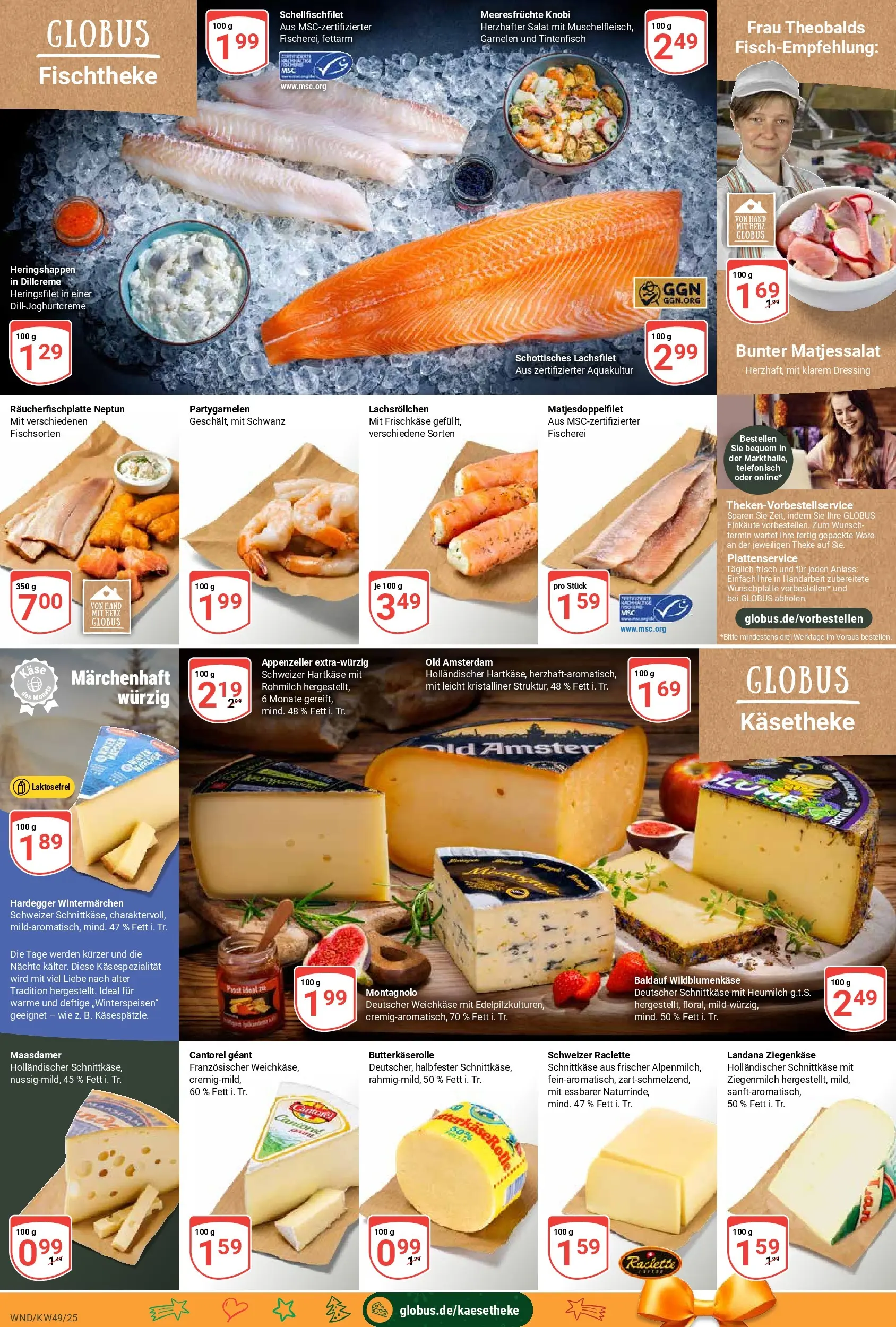 Globus prospekt St. Wendel	 (ab 01.12.2025) » Angebote online | Seite: 13 | Produkte: Käse, Tintenfisch, Raclette, Frischkase