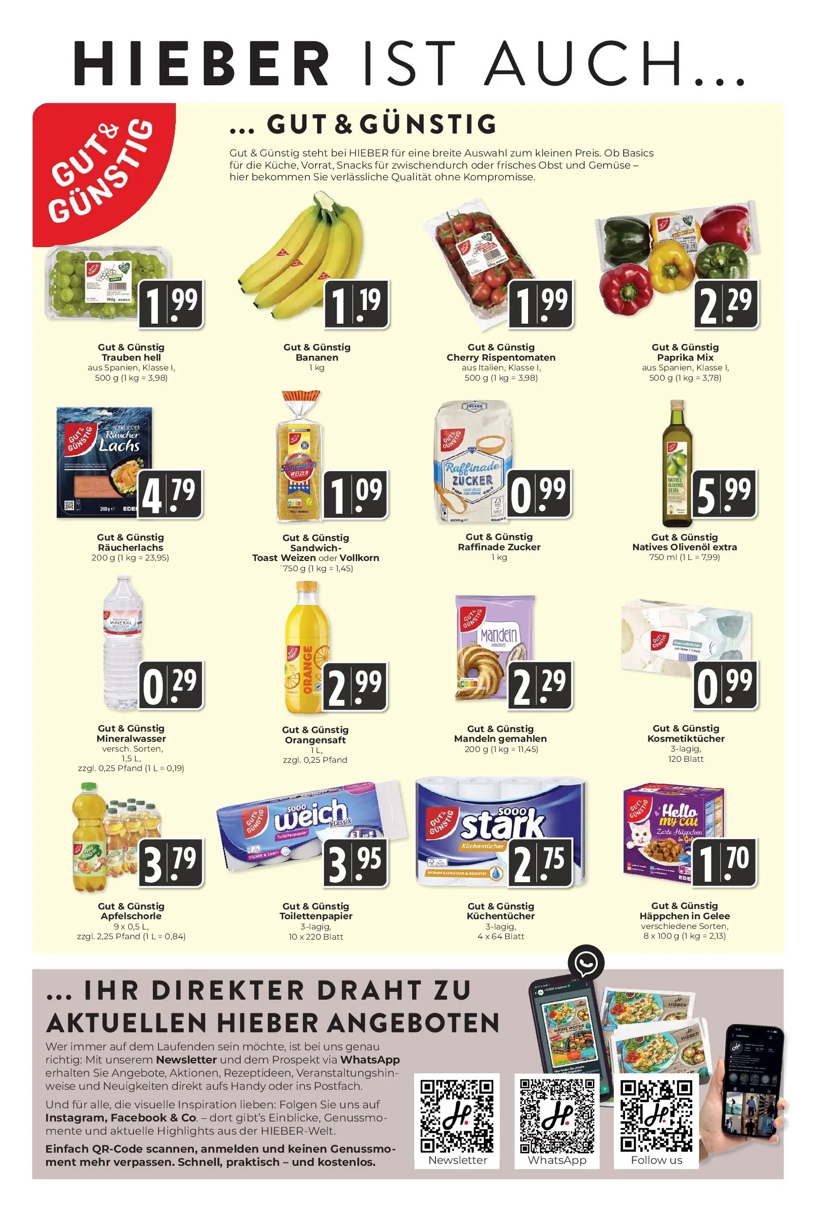 Entdecke - Hieber's Frischecenter: Meine Woche (ab 30.11.2025) zum Blättern | Seite: 8 | Produkte: Mandeln, Mineralwasser, Paprika, Obst