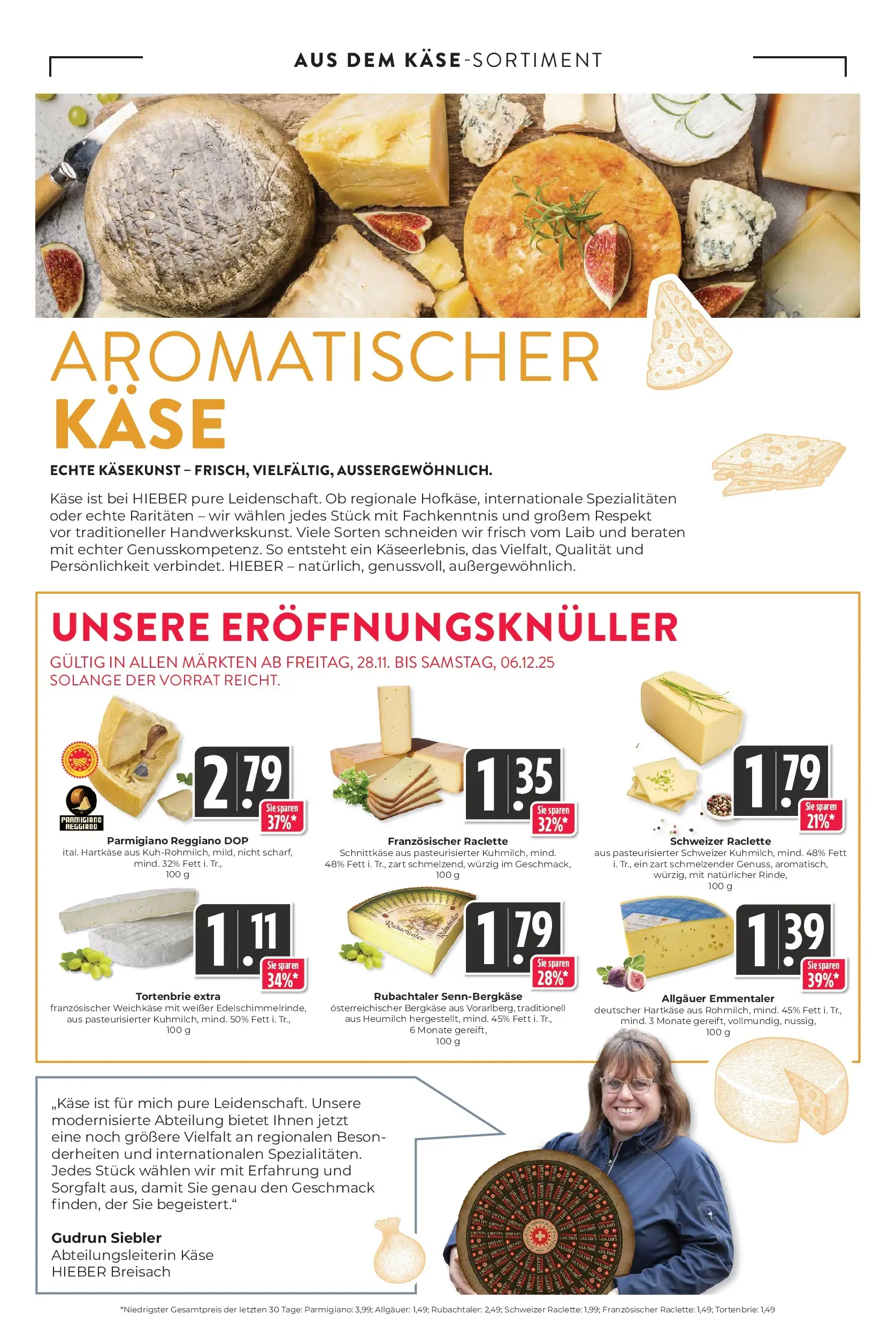 Entdecke - Hieber's Frischecenter: Meine Woche (ab 30.11.2025) zum Blättern | Seite: 11 | Produkte: Käse, Raclette