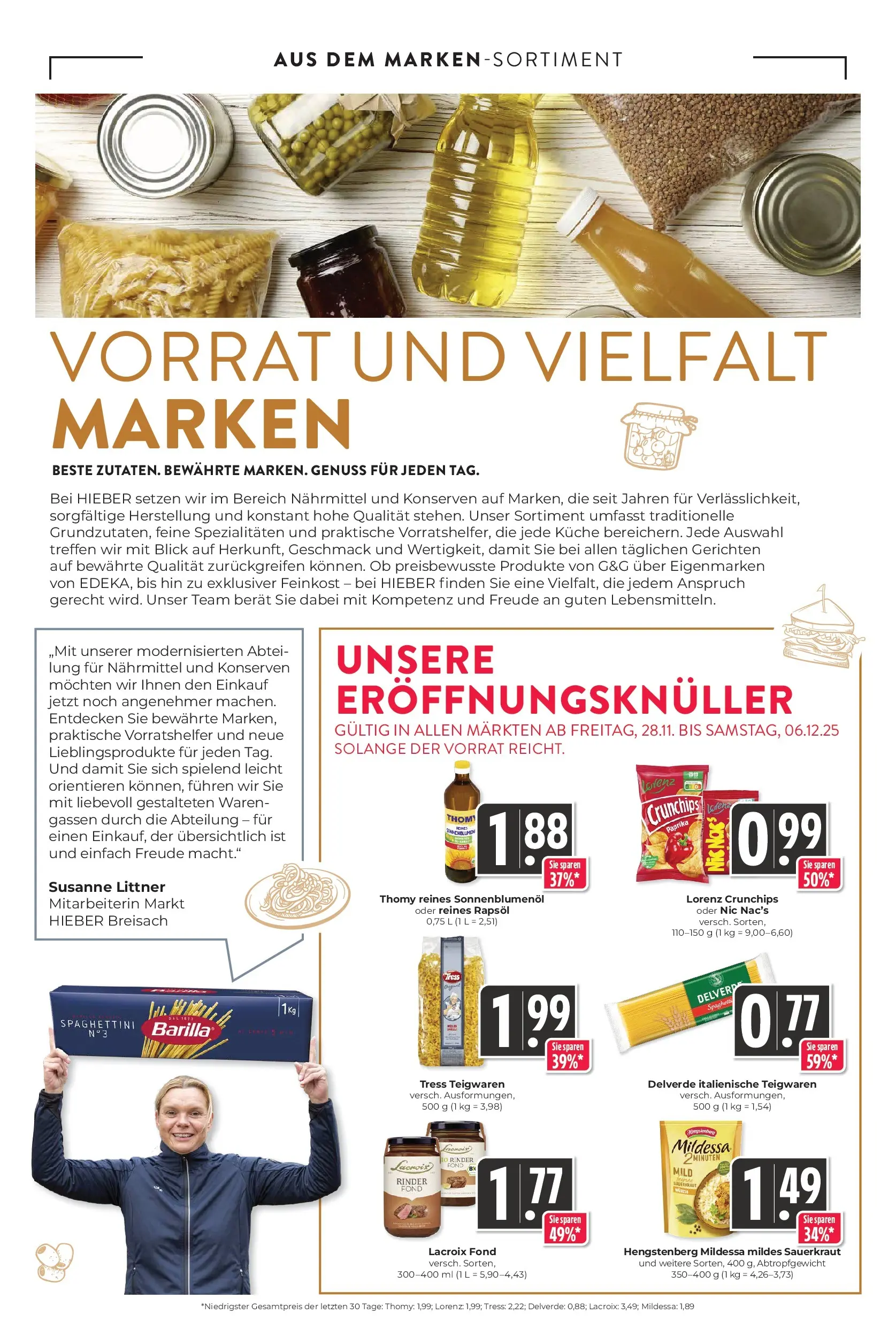 Entdecke - Hieber's Frischecenter: Meine Woche (ab 30.11.2025) zum Blättern | Seite: 14 | Produkte: Rapsöl, Küche, Paprika, Lorenz crunchips