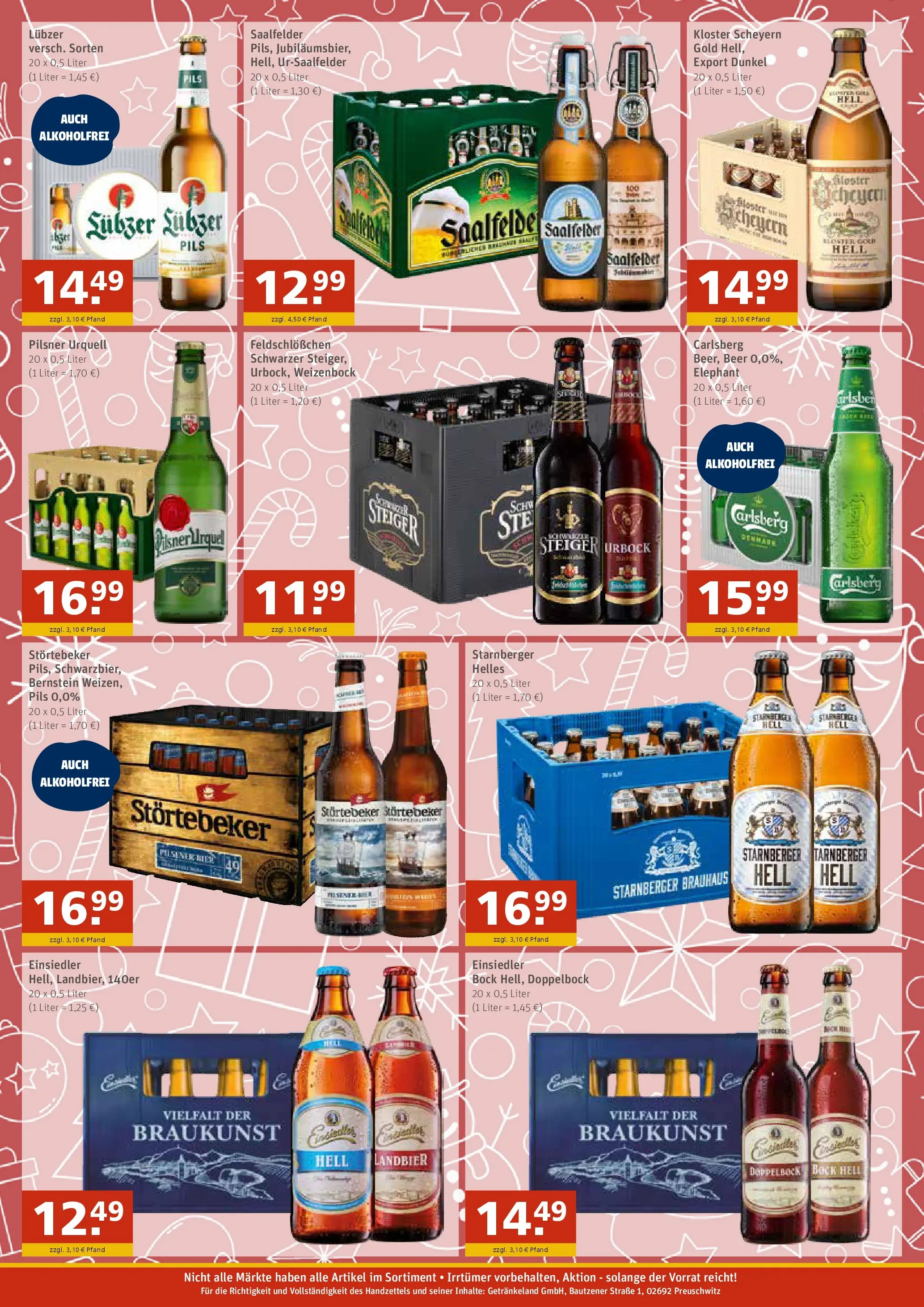 Entdecke - GetränkeLand Mayer: Getränkeangebote (ab 30.11.2025) zum Blättern | Seite: 2 | Produkte: Carlsberg, Pils, Pilsner urquell, Lubzer
