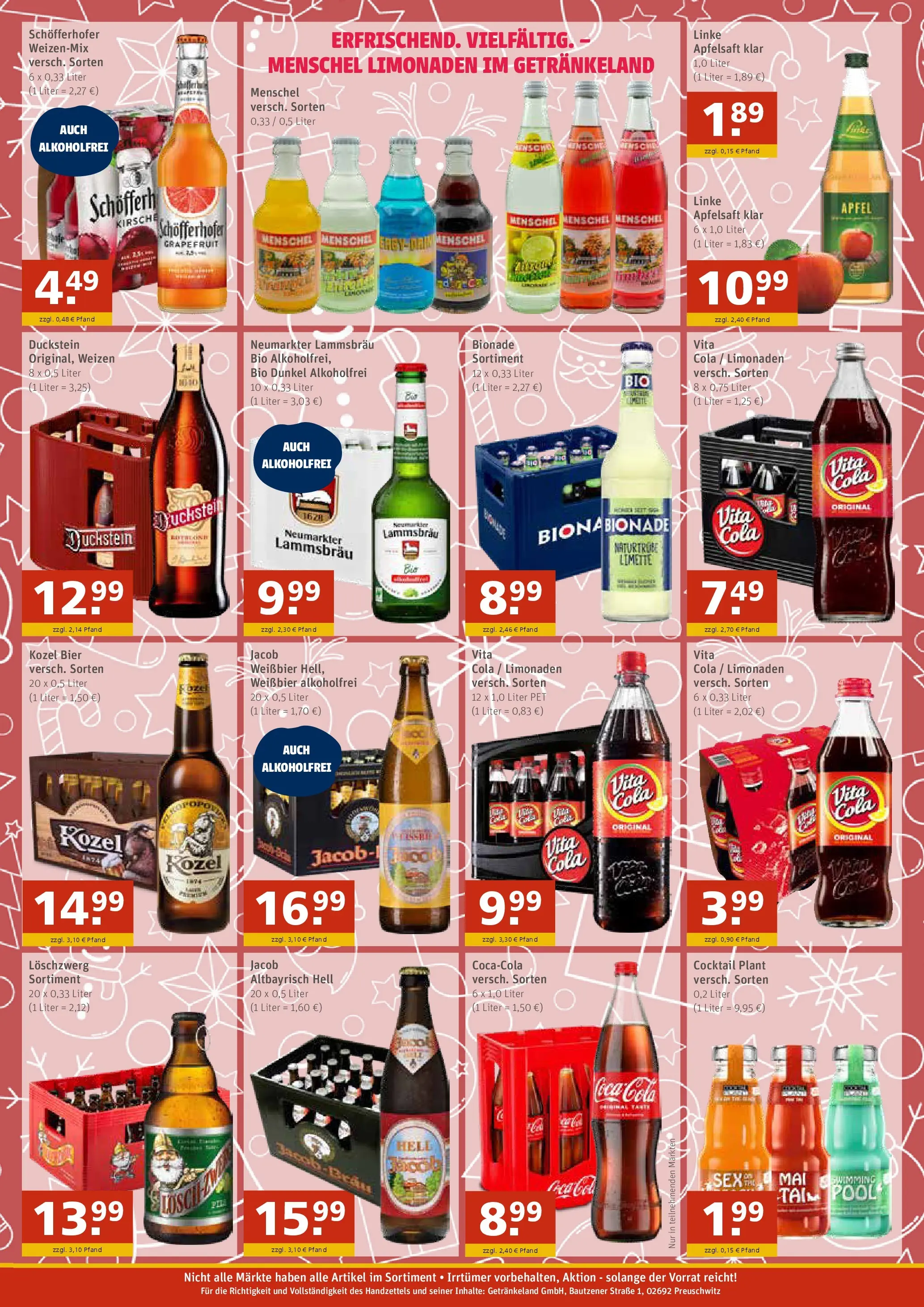 Entdecke - GetränkeLand Mayer: Getränkeangebote (ab 30.11.2025) zum Blättern | Seite: 3 | Produkte: Coca cola, Cola, Apfelsaft, Grapefruit