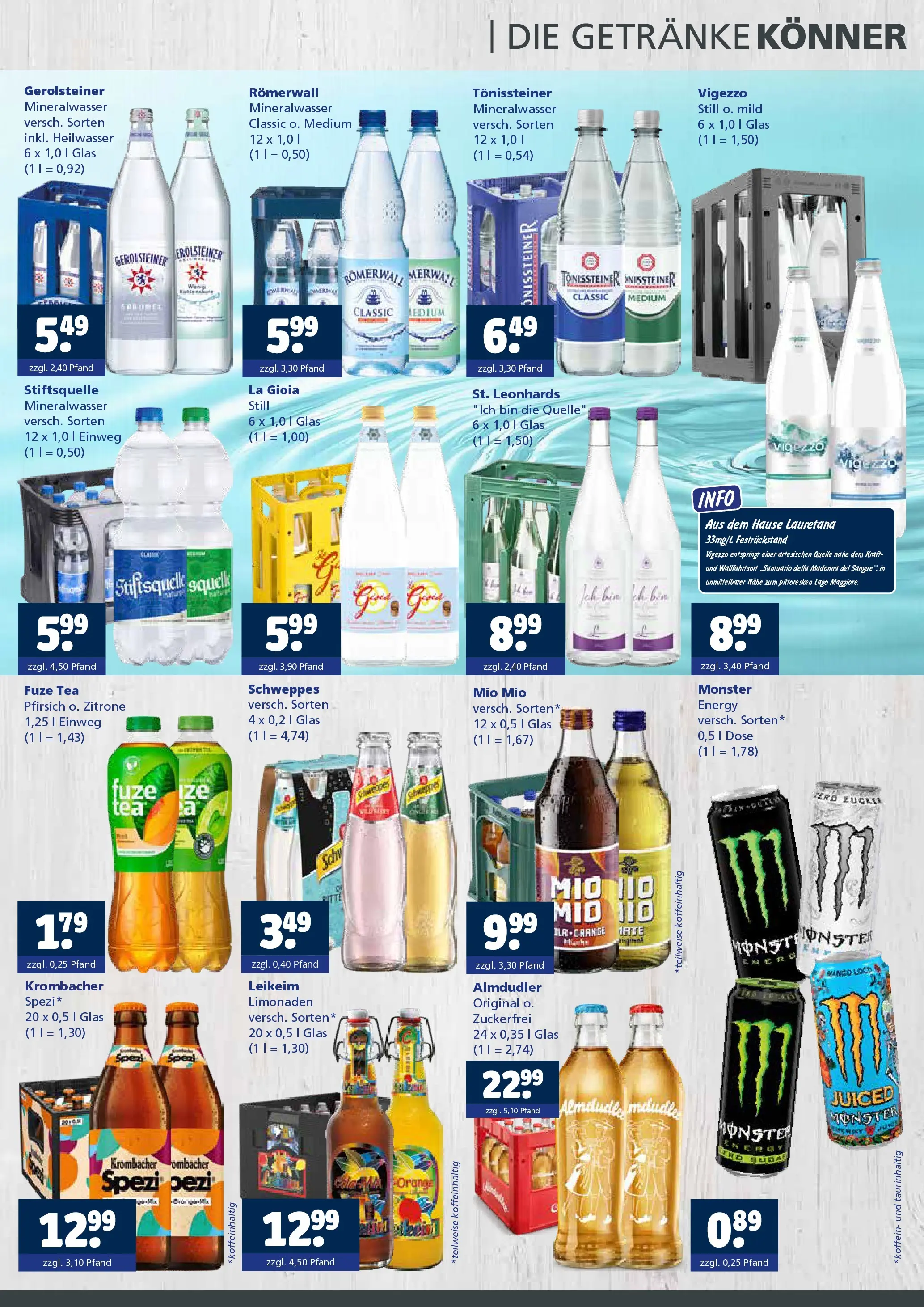 Entdecke - Getränkewelt HSE: Getränkeangebote (ab 30.11.2025) zum Blättern | Seite: 3 | Produkte: Schweppes, Mineralwasser, Pfirsich, Gerolsteiner
