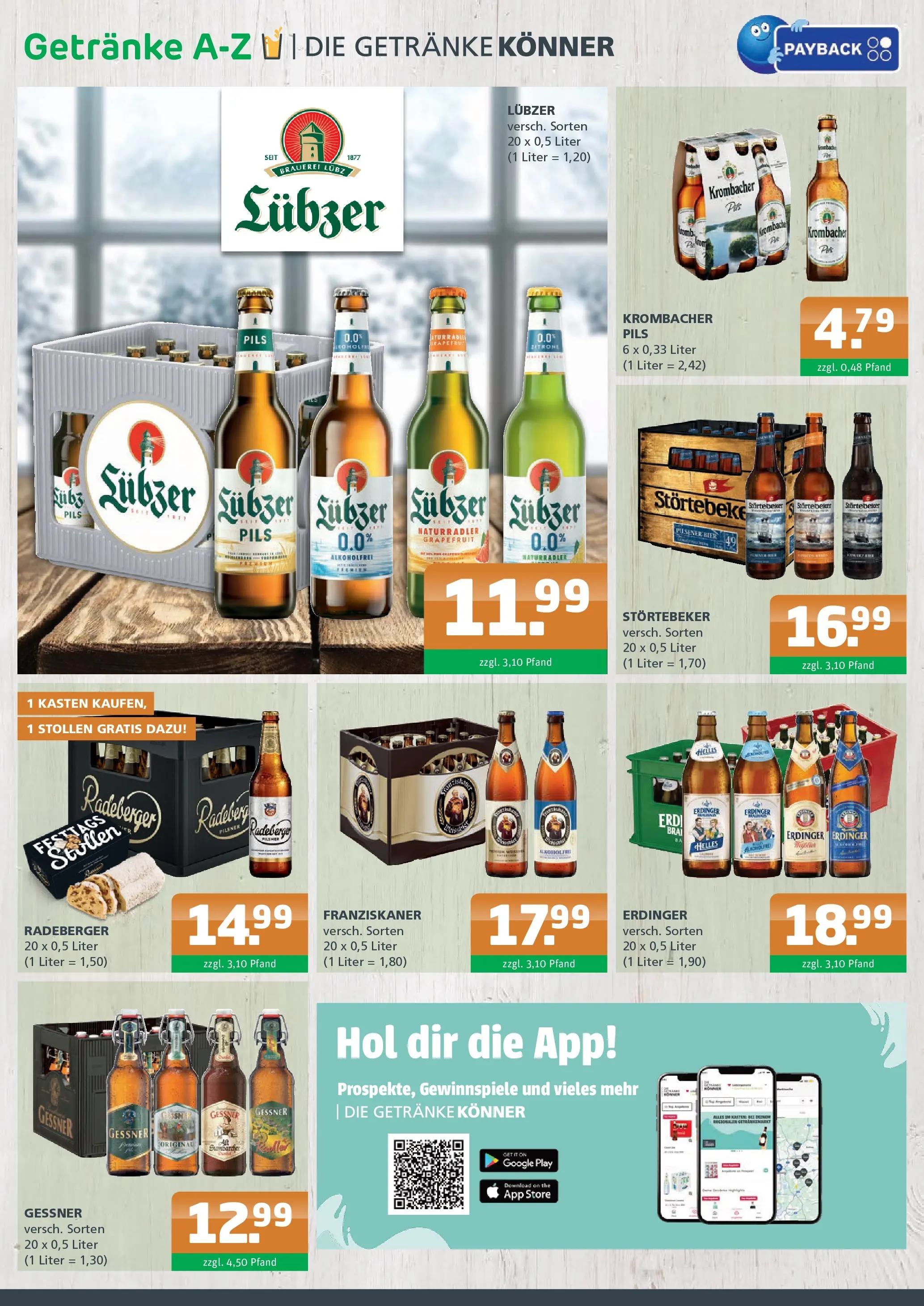 Entdecke - Getränke A-Z: Getränkeangebote (ab 30.11.2025) zum Blättern | Seite: 2 | Produkte: Erdinger, Grapefruit, Krombacher, Lubzer