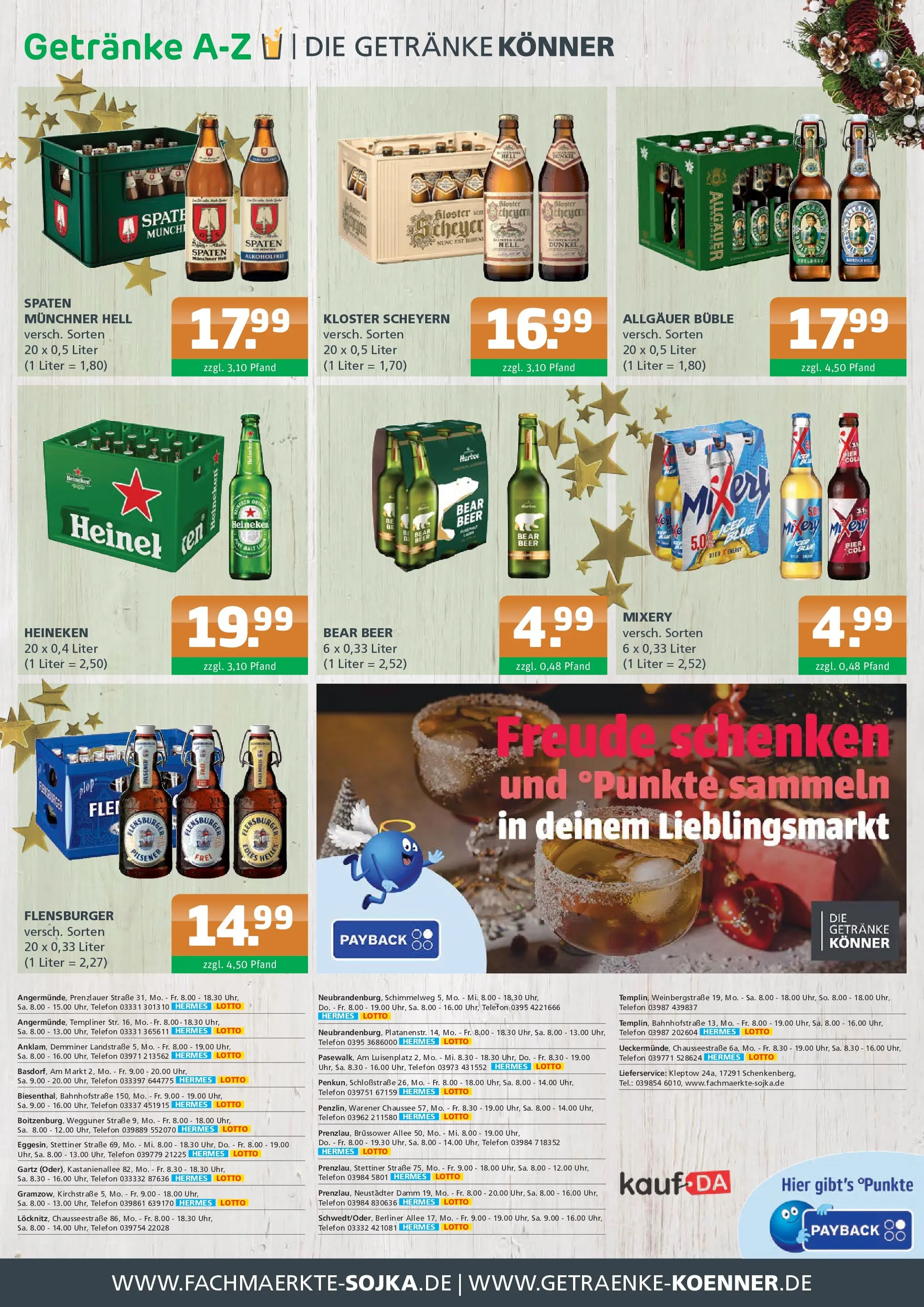 Entdecke - Getränke A-Z: Getränkeangebote (ab 30.11.2025) zum Blättern | Seite: 4 | Produkte: Berliner, Flensburger, Heineken, Telefon