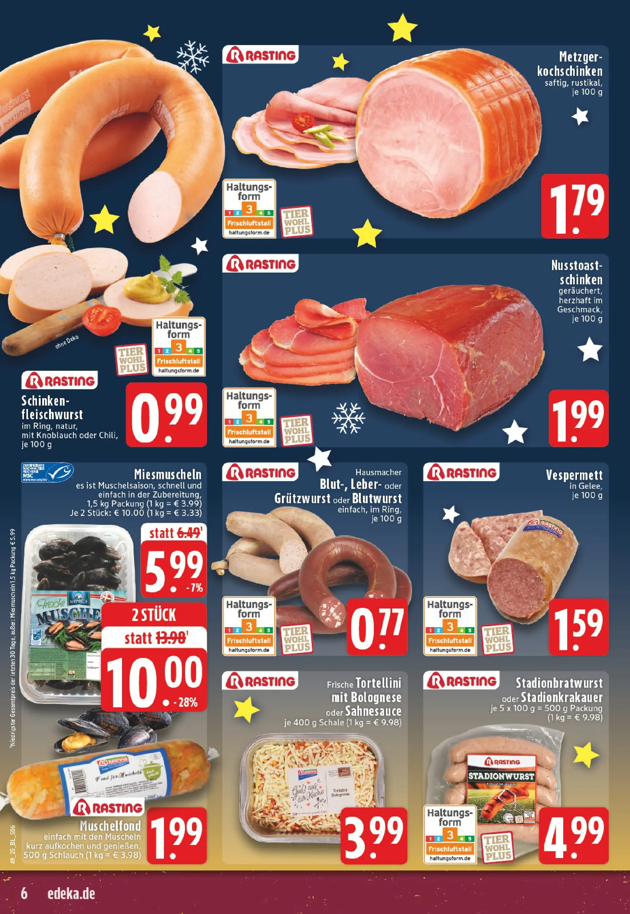 Edeka prospekt Vreden	 (ab 01.12.2025) » Angebote Online | Seite: 6 | Produkte: Knoblauch, Schinken
