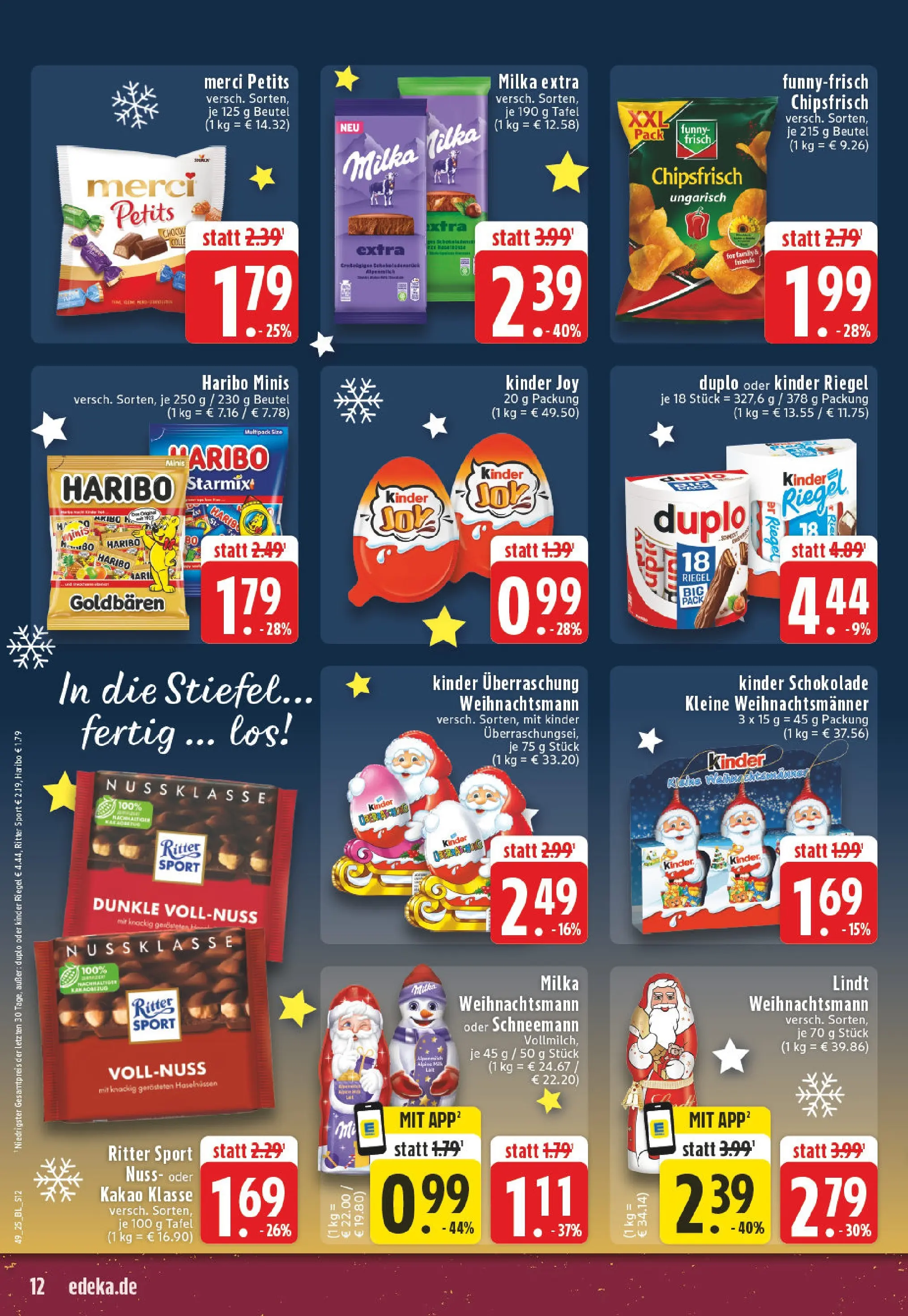 Edeka prospekt Vreden	 (ab 01.12.2025) » Angebote Online | Seite: 12 | Produkte: Merci, Schokolade, Milka, Kinder riegel