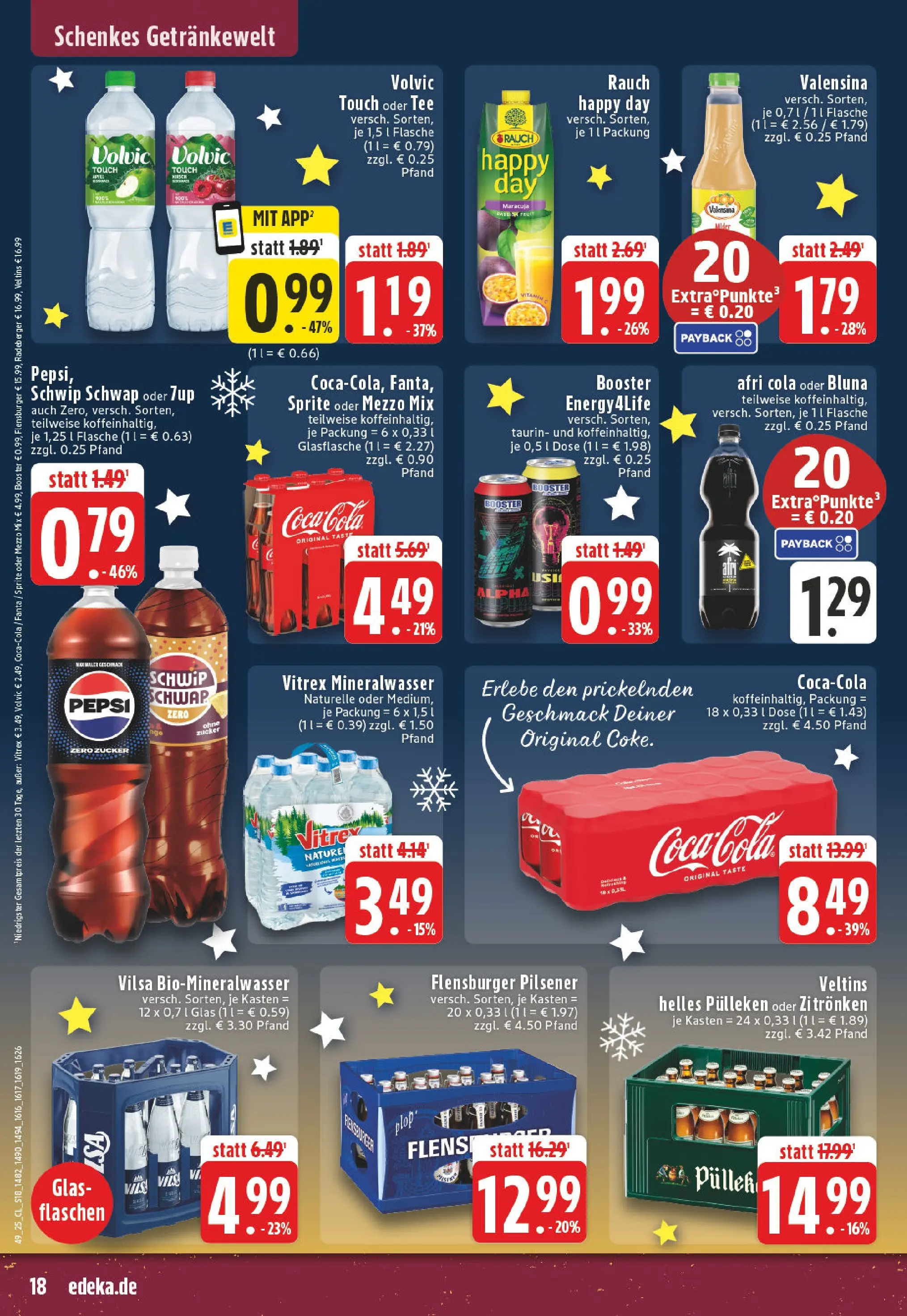 Edeka prospekt Gütersloh	 (ab 01.12.2025) » Angebote Online | Seite: 18 | Produkte: Fanta, Zucker, Volvic, Veltins