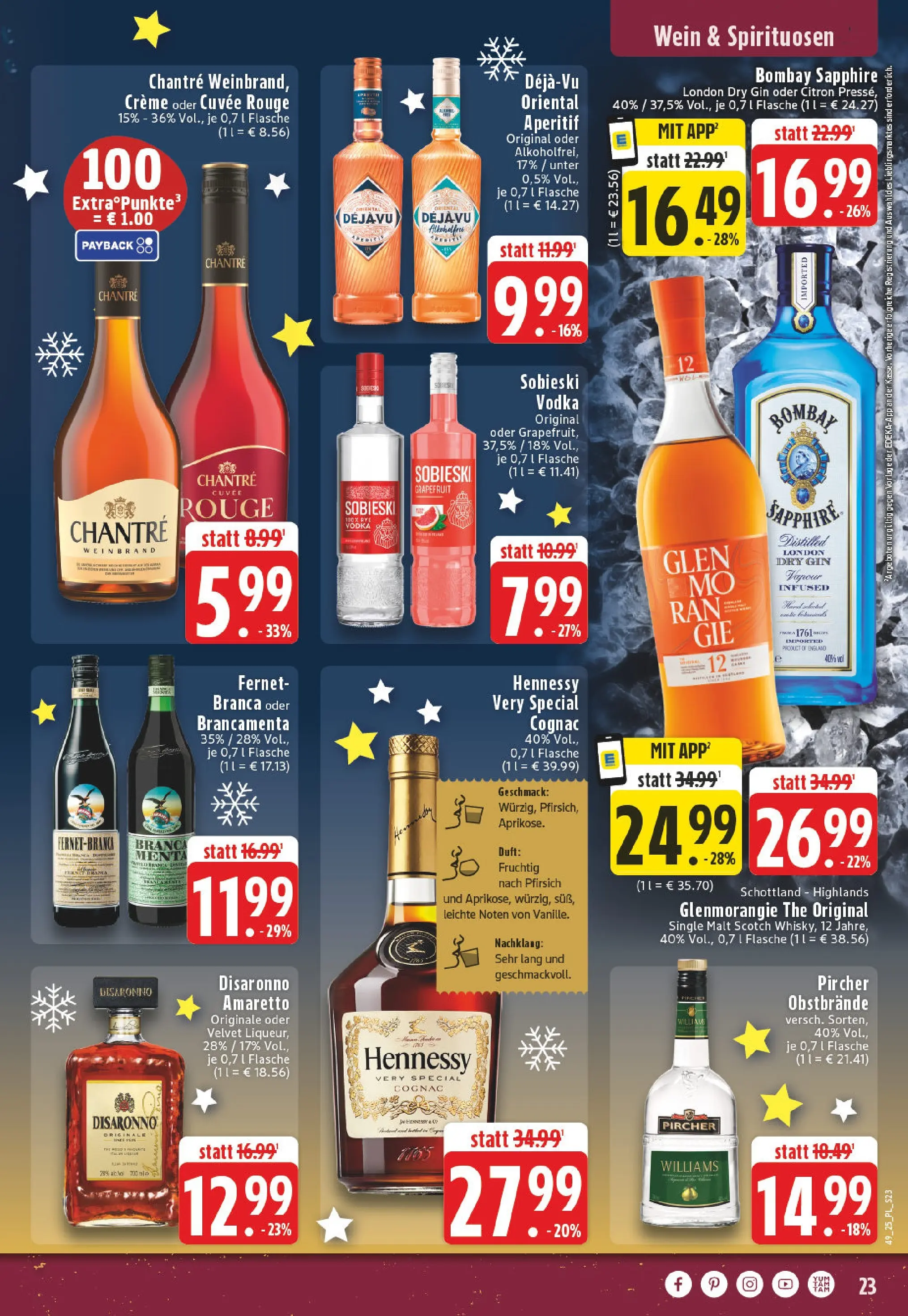 Edeka prospekt Bocholt - Holtwick	 (ab 01.12.2025) » Angebote Online | Seite: 23 | Produkte: Duft, Grapefruit, Chantré, Vodka