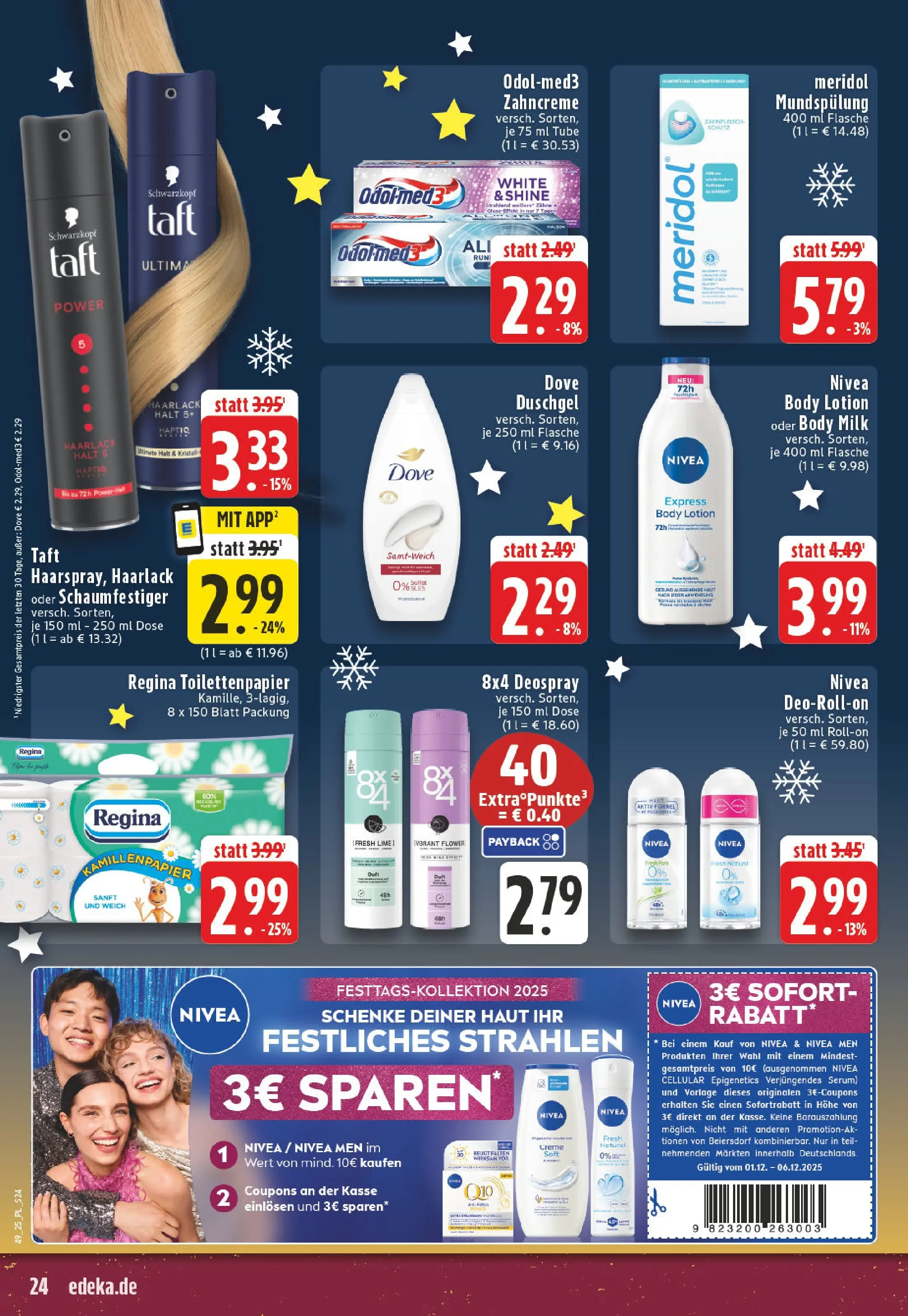 Edeka prospekt Bocholt - Holtwick	 (ab 01.12.2025) » Angebote Online | Seite: 24 | Produkte: Duft, Creme, Serum, Toilettenpapier