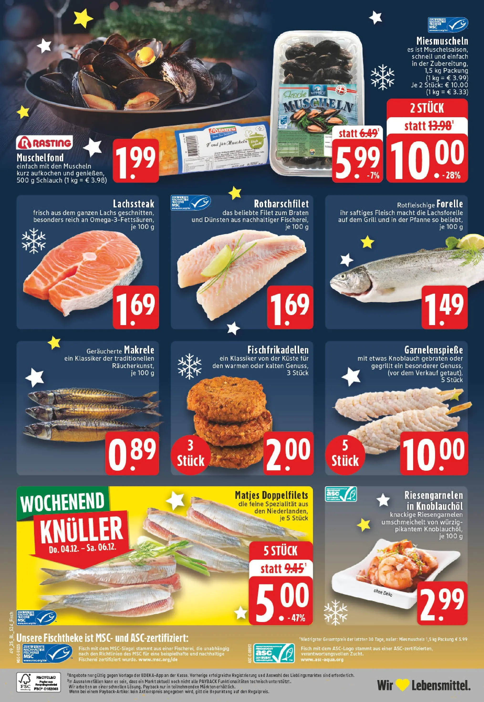 Edeka prospekt Ahlen	 (ab 01.12.2025) » Angebote Online | Seite: 24 | Produkte: Grill, Fisch, Lachs, Fleisch