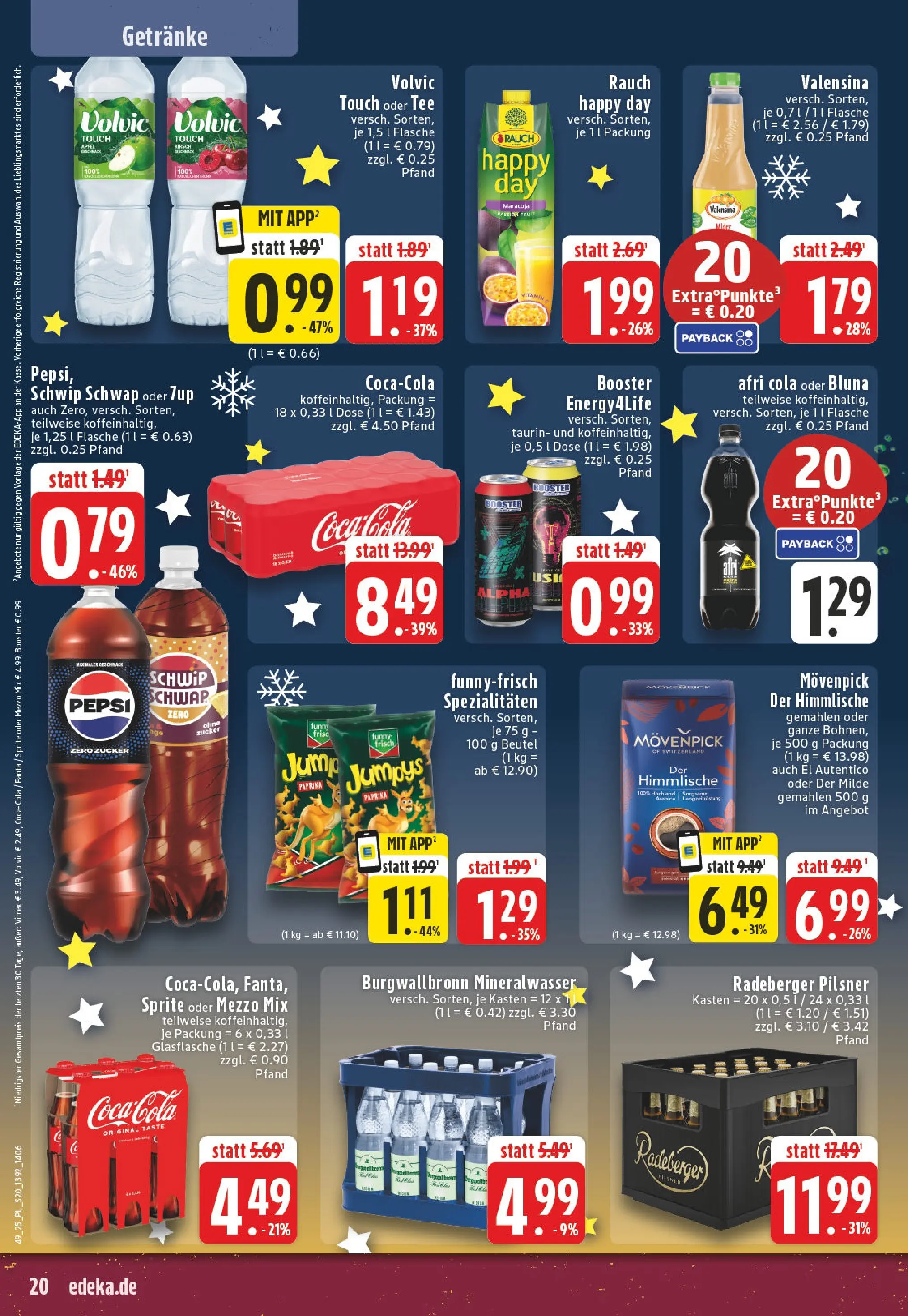 Edeka prospekt Bocholt - Holtwick	 (ab 01.12.2025) » Angebote Online | Seite: 20 | Produkte: Mezzo mix, Energy, Volvic touch, Paprika