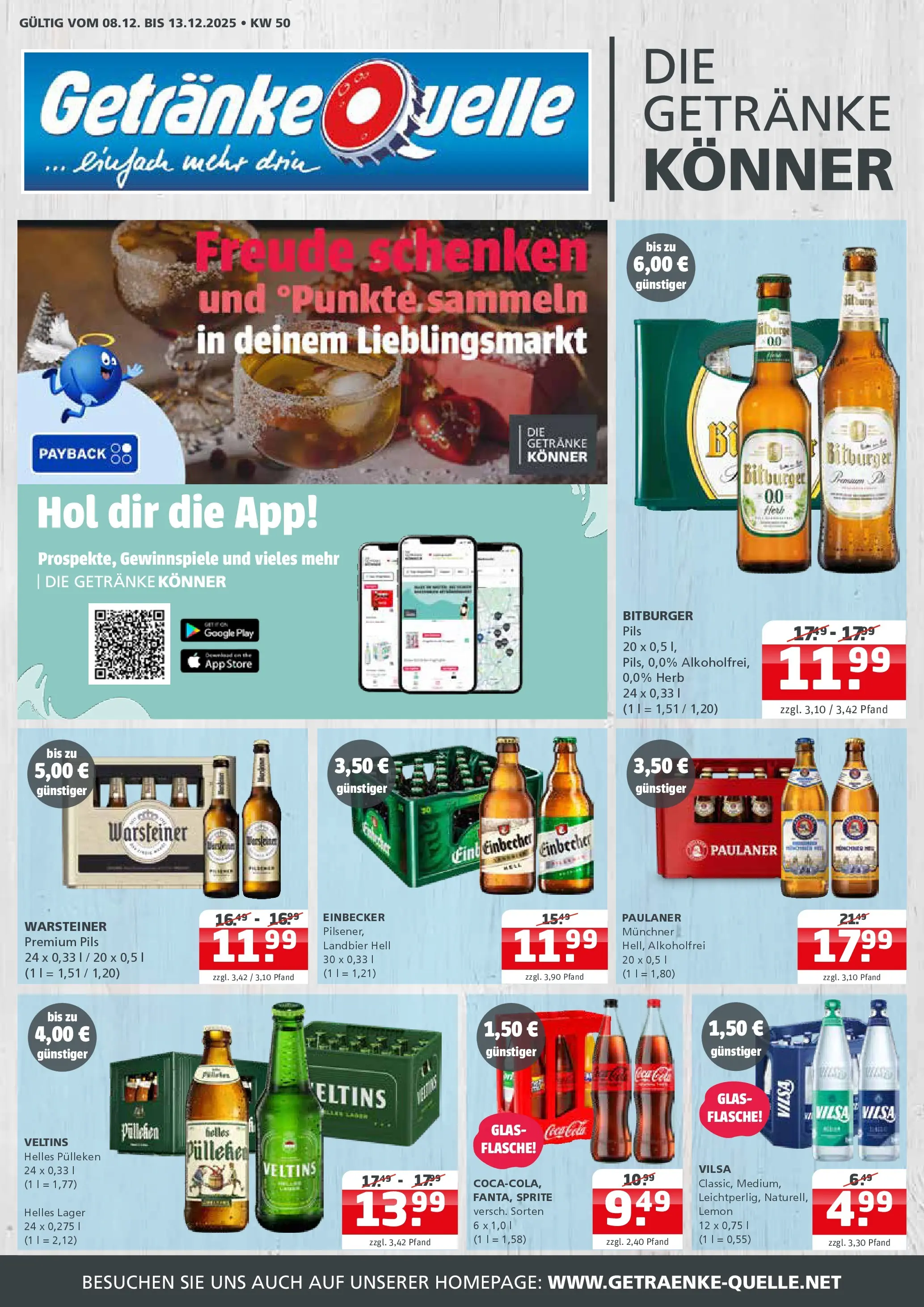 Entdecke - Getränke Quelle: Getränkeangebote (ab 07.12.2025) zum Blättern | Seite: 1