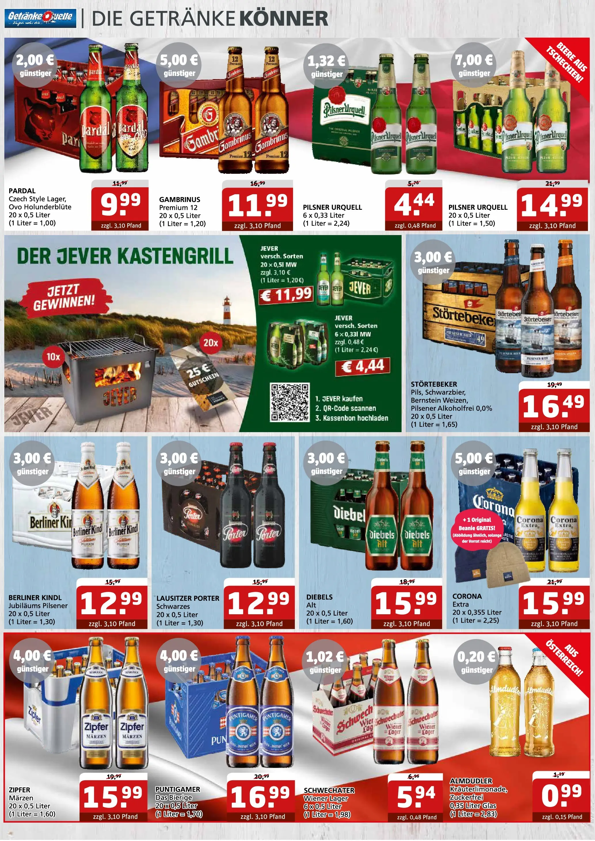 Entdecke - Getränke Quelle: Getränkeangebote (ab 07.12.2025) zum Blättern | Seite: 2 | Produkte: Berliner, Pilsner urquell, Jever, Diebels