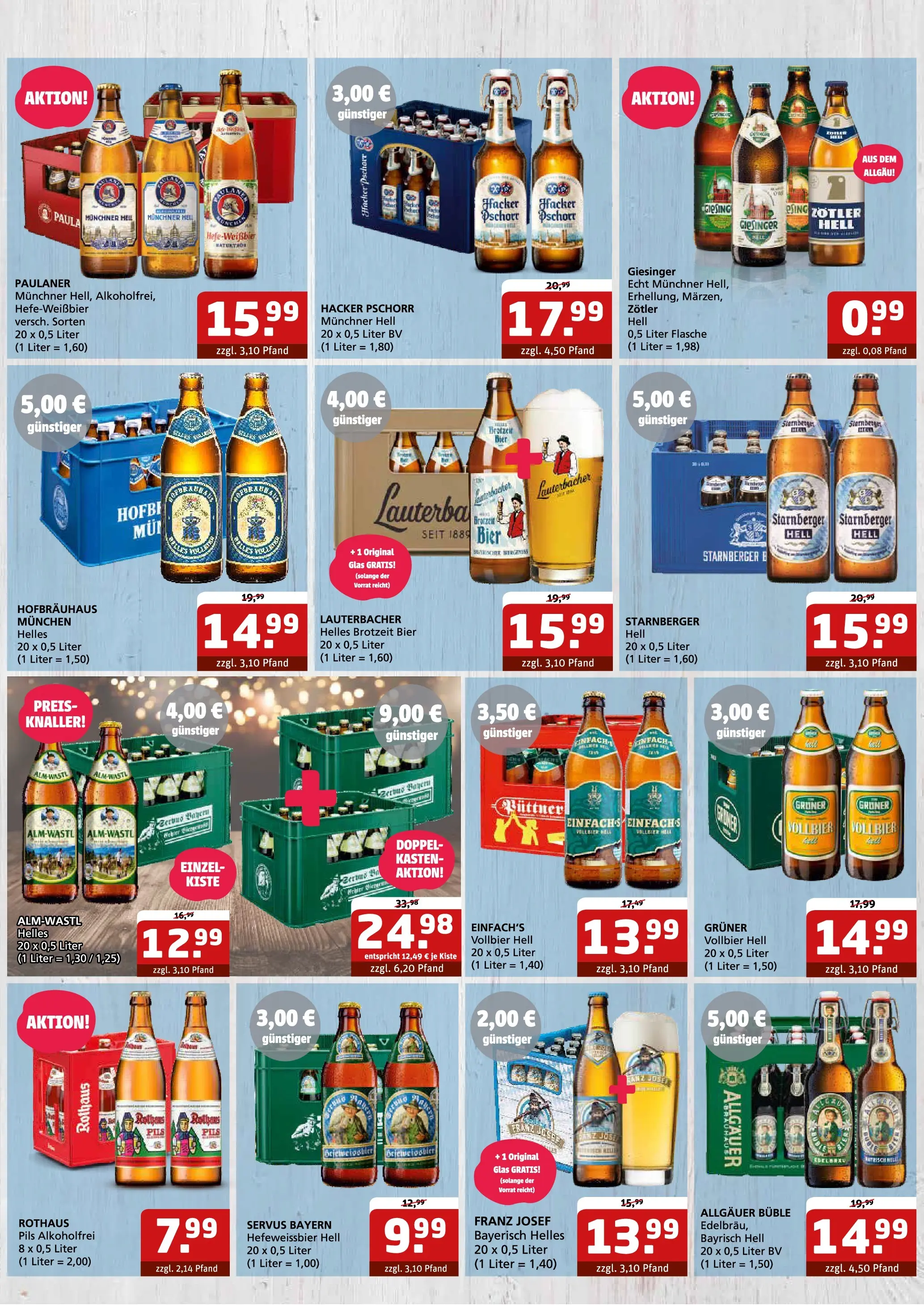 Entdecke - Getränke Quelle: Getränkeangebote (ab 07.12.2025) zum Blättern | Seite: 3 | Produkte: Bier, Pils, Paulaner