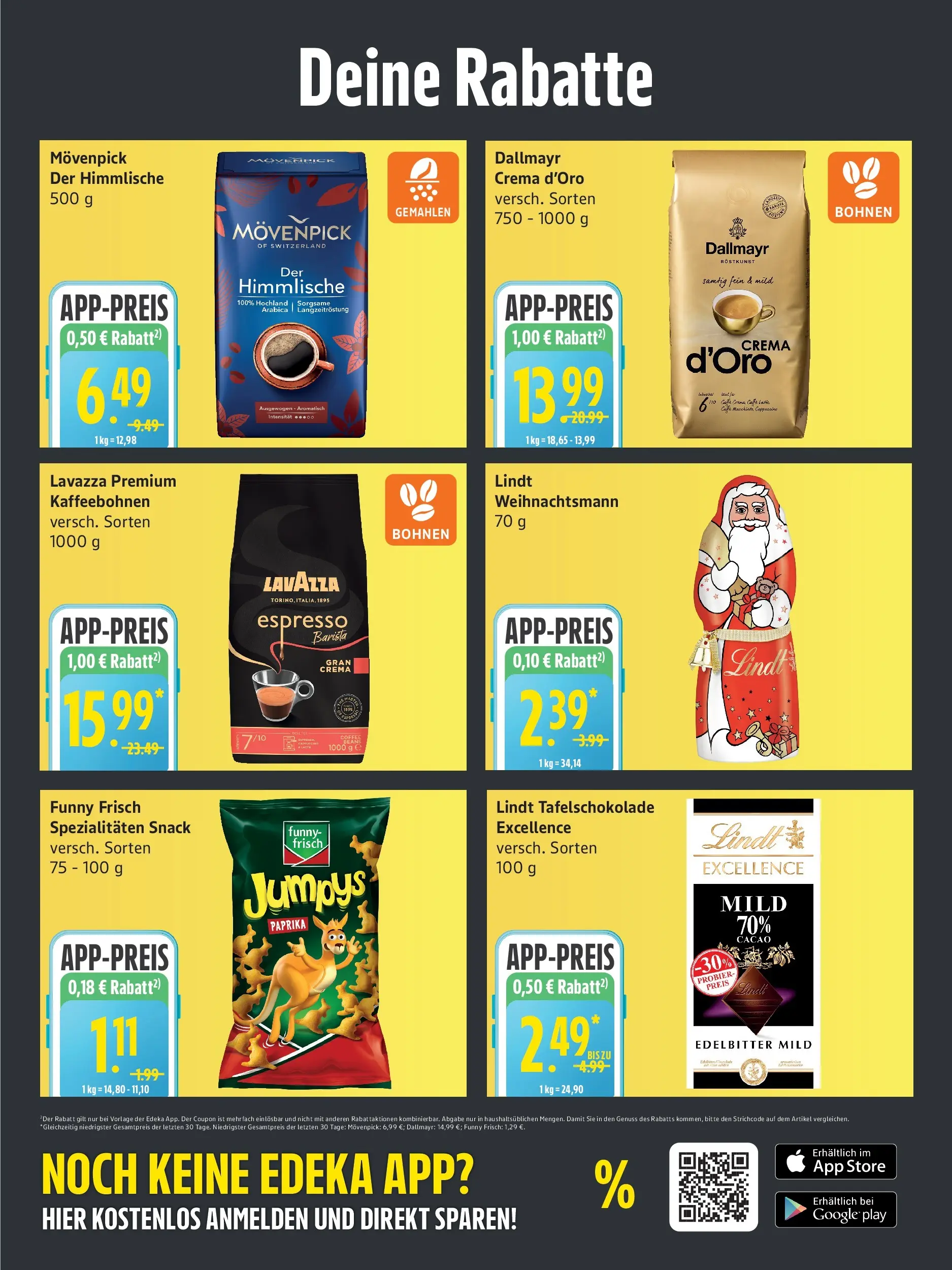 Edeka prospekt Rostock	 (ab 30.11.2025) » Angebote Online | Seite: 4 | Produkte: Funny frisch, Dallmayr, Paprika, Lindt