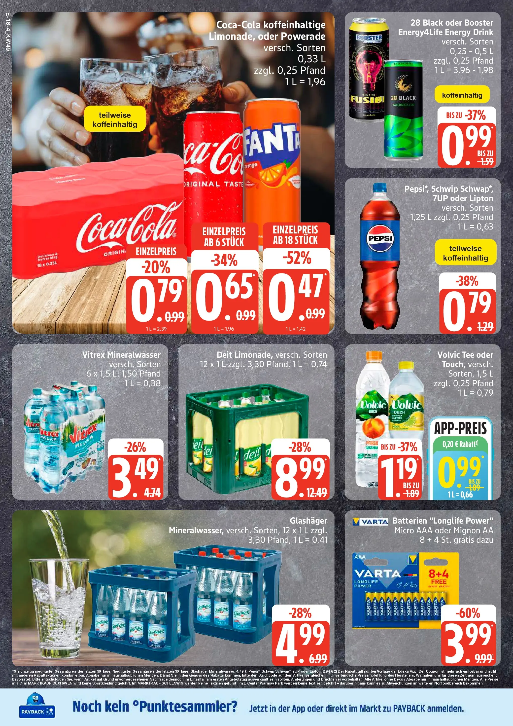 Edeka prospekt Rostock	 (ab 30.11.2025) » Angebote Online | Seite: 18 | Produkte: Batterien, Limonade, Volvic tee, Powerade