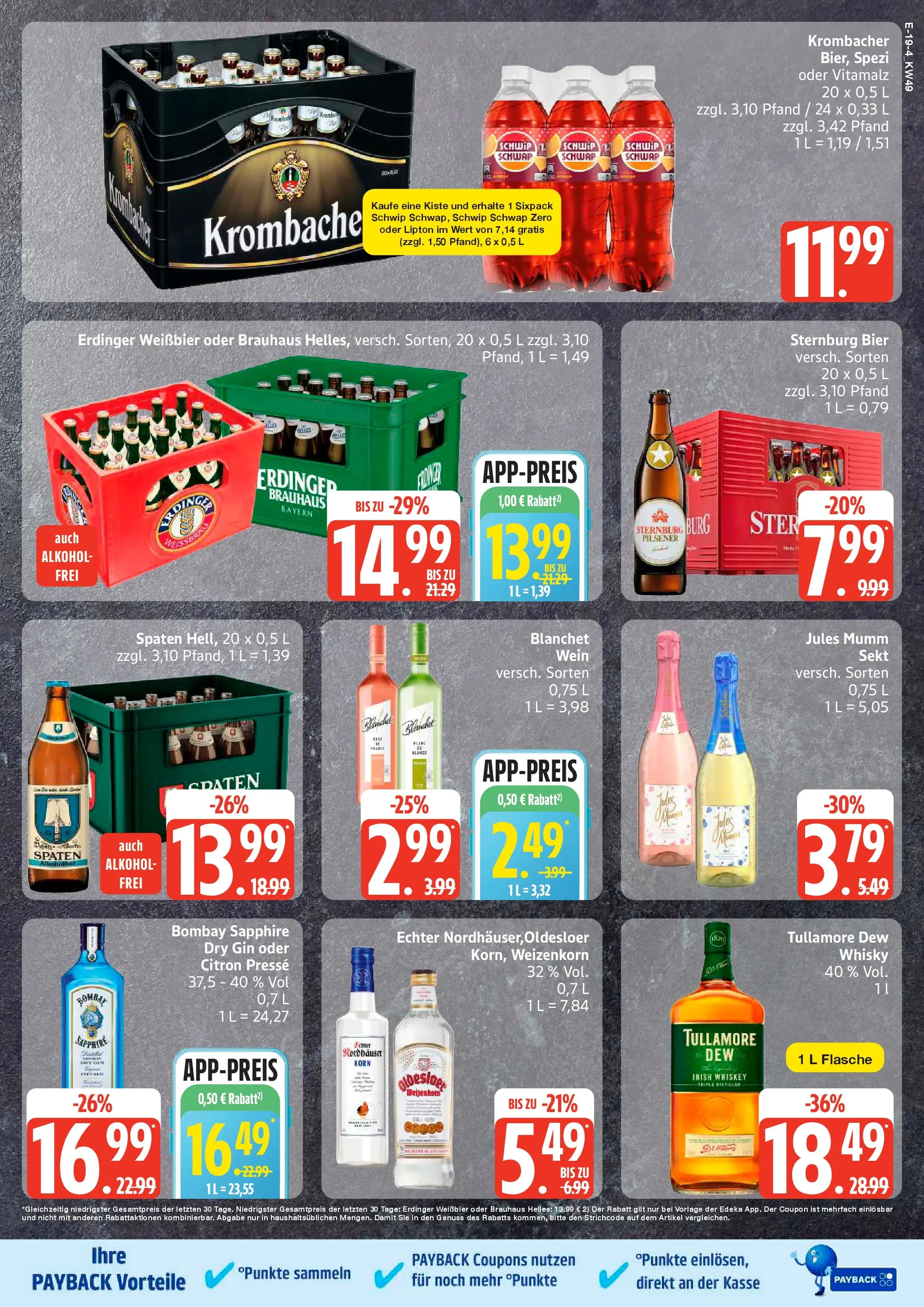 Edeka prospekt Rostock	 (ab 30.11.2025) » Angebote Online | Seite: 19 | Produkte: Mumm sekt, Erdinger, Oldesloer, Krombacher