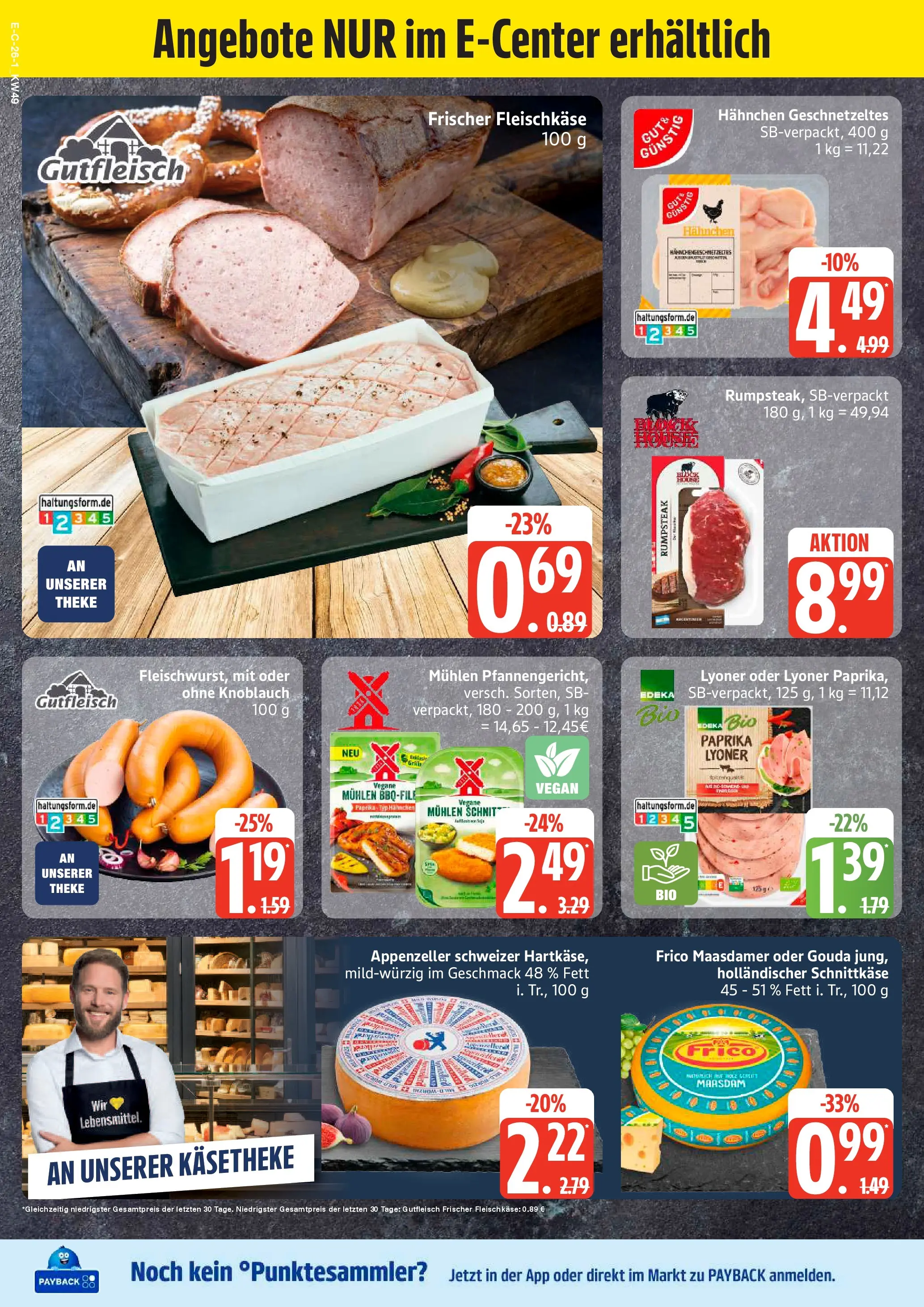 Edeka prospekt Stralsund	 (ab 30.11.2025) » Angebote Online | Seite: 26 | Produkte: Rumpsteak, Hahnchen, Theke, Knoblauch