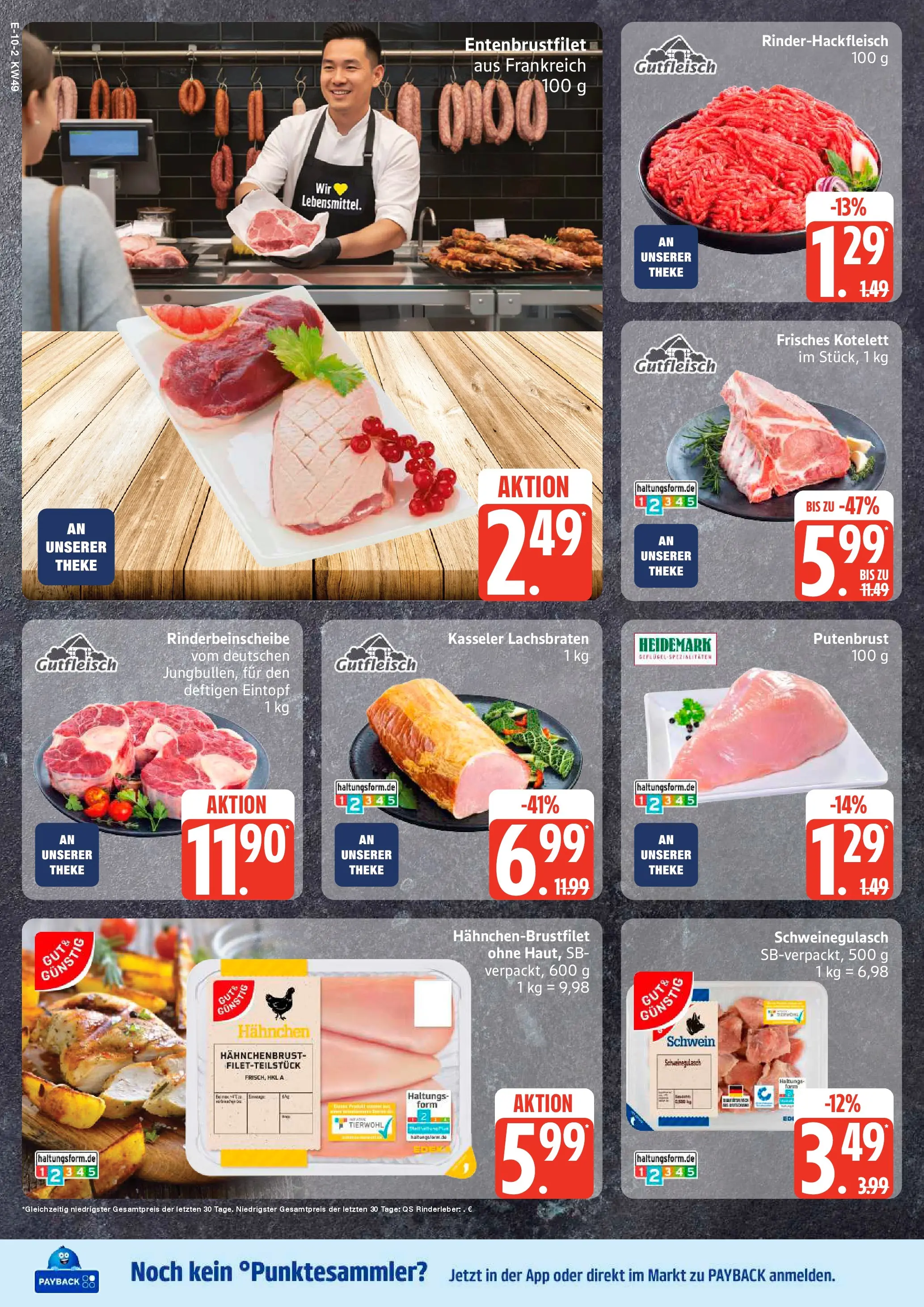 Edeka prospekt Bremervörde	 (ab 30.11.2025) » Angebote Online | Seite: 10 | Produkte: Schweinegulasch, Hahnchen, Theke, Hahnchenbrust