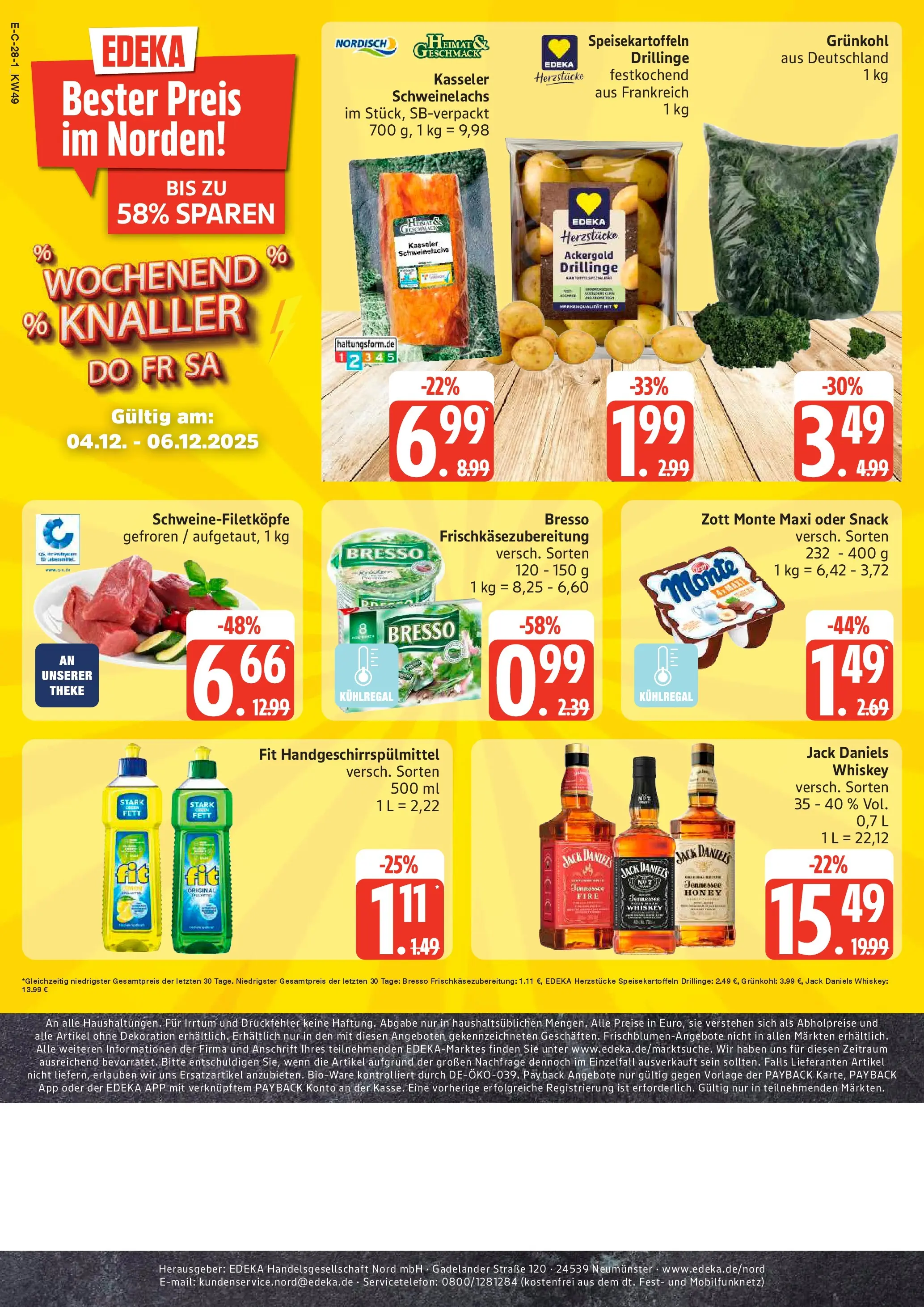 Edeka prospekt Tostedt	 (ab 30.11.2025) » Angebote Online | Seite: 28 | Produkte: Theke, Pudding, Bresso, Whiskey