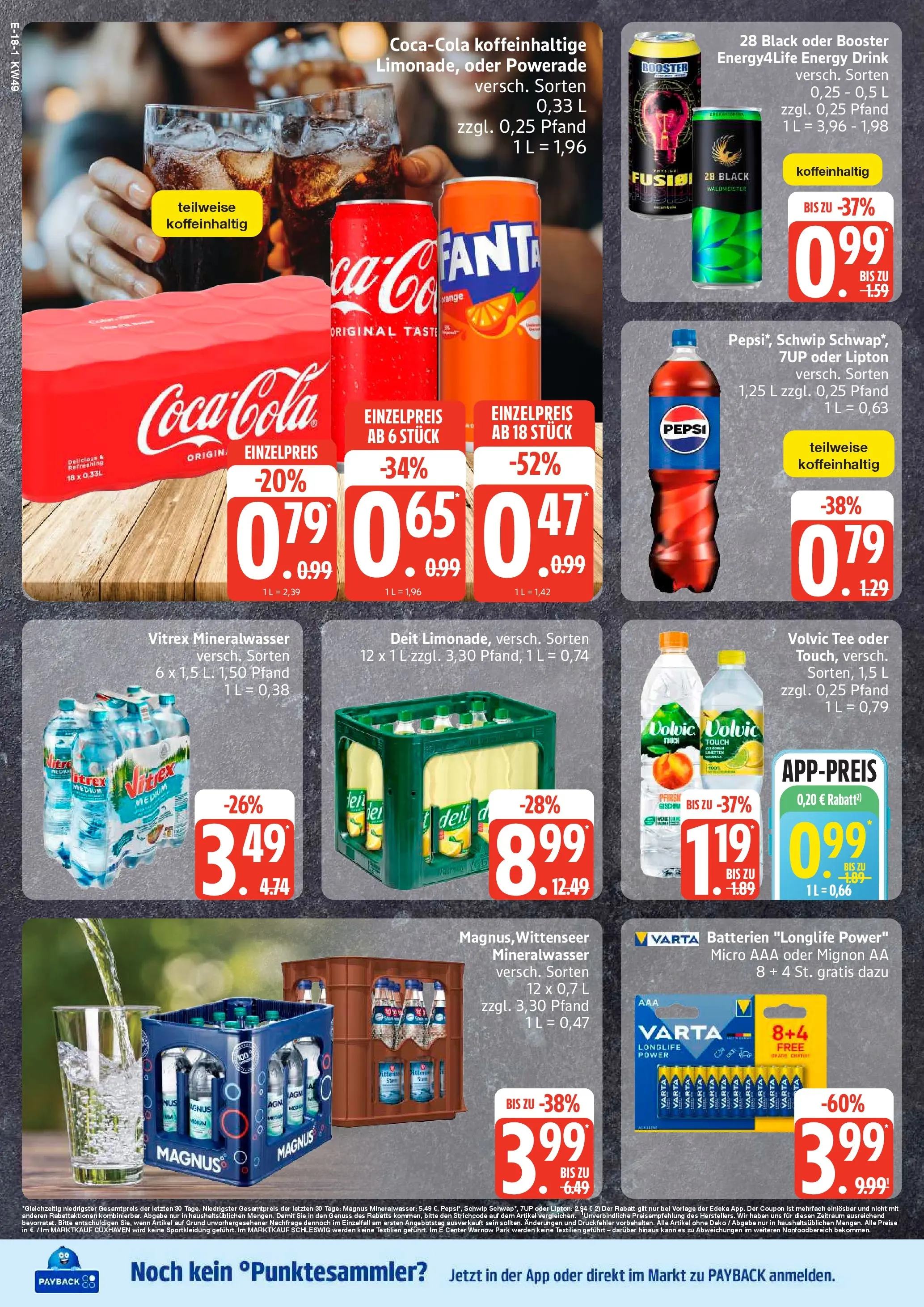 Edeka prospekt Ratzeburg	 (ab 01.12.2025) » Angebote Online | Seite: 18 | Produkte: Limonade, Schwip schwap, Mineralwasser, Pepsi