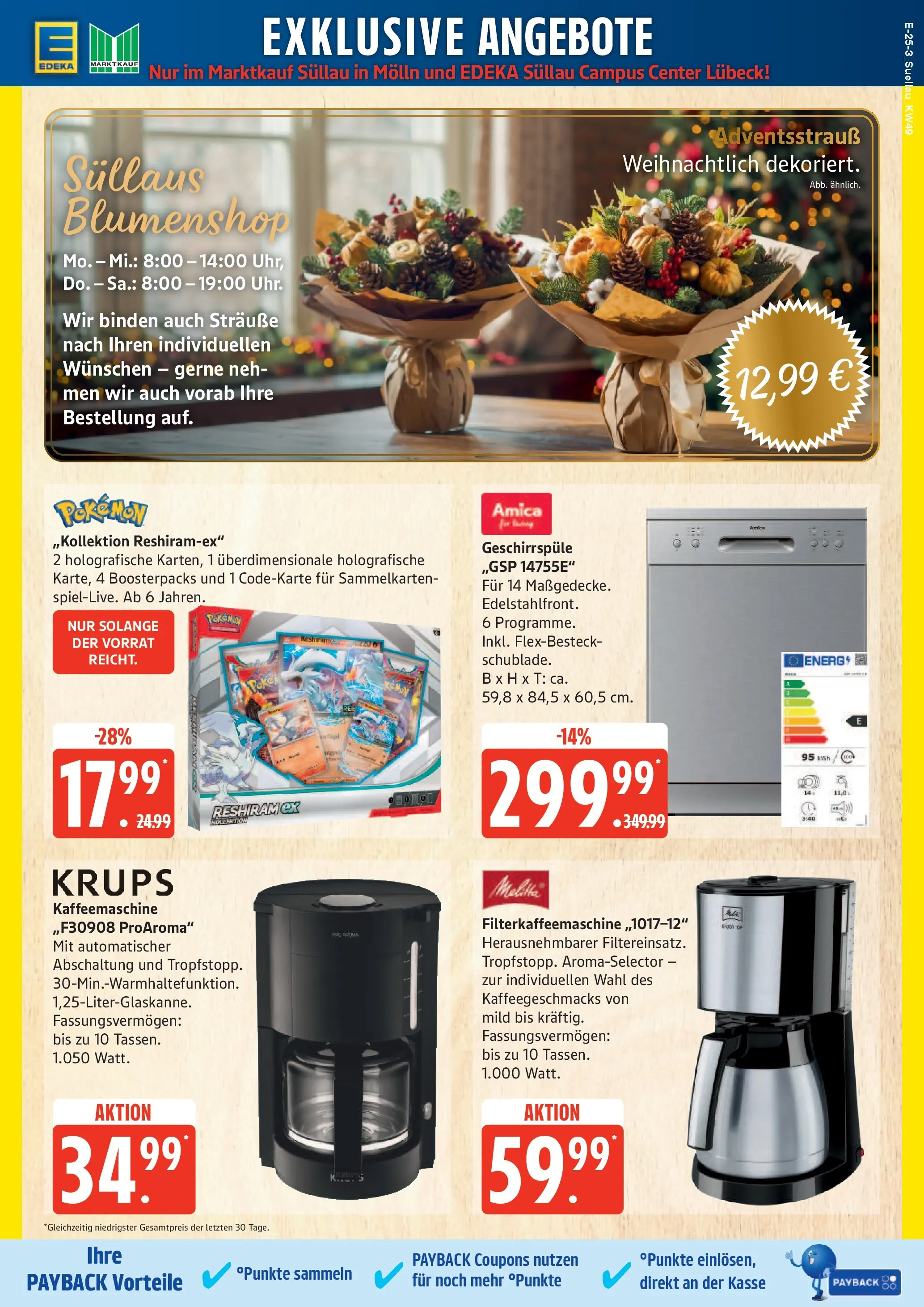 Edeka prospekt Ratzeburg	 (ab 01.12.2025) » Angebote Online | Seite: 25 | Produkte: Melitta, Krups, Energy, Filterkaffeemaschine