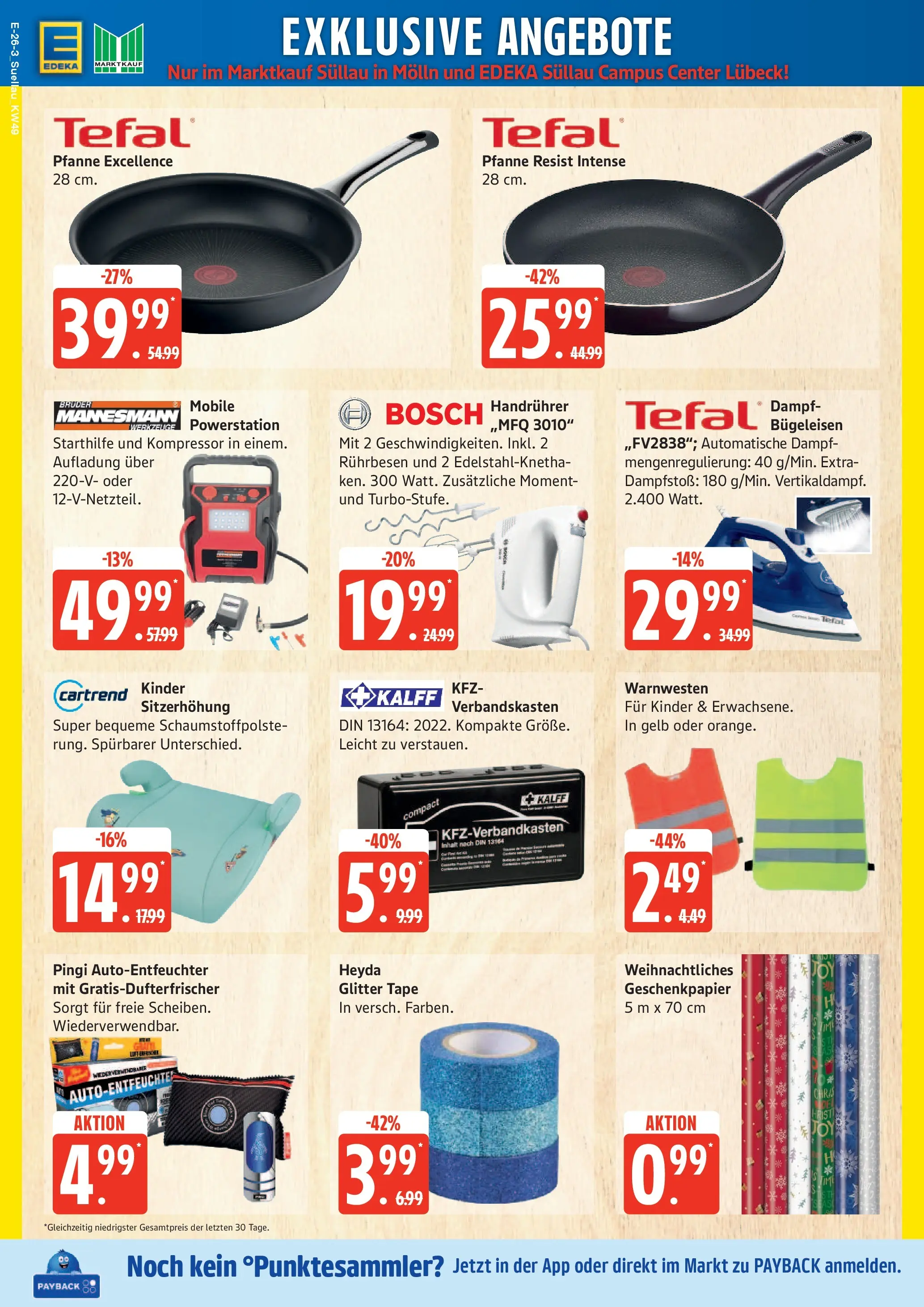 Edeka prospekt Ratzeburg	 (ab 01.12.2025) » Angebote Online | Seite: 26 | Produkte: Bosch, Bügeleisen, Mixer, Rührbesen