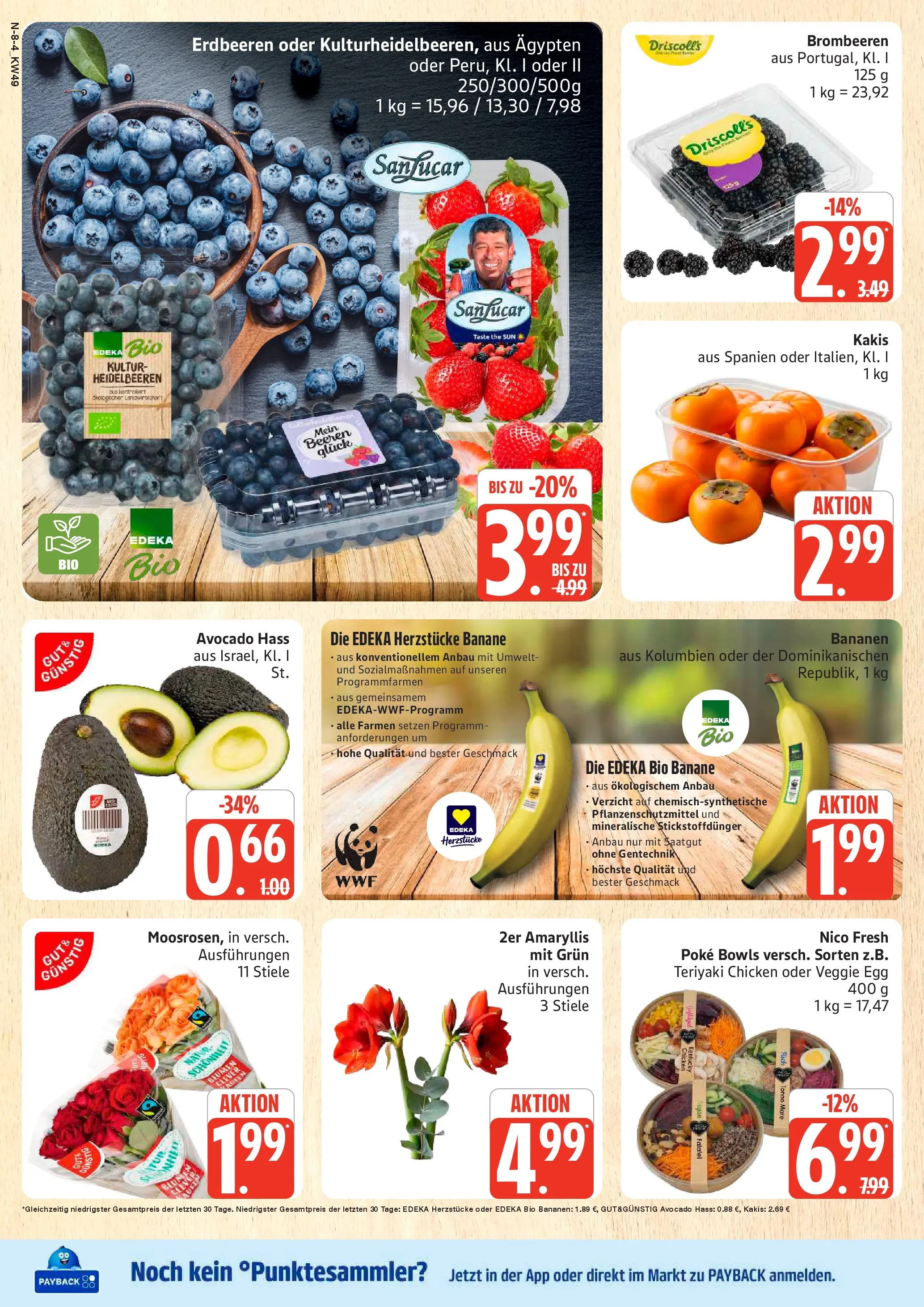 Marktkauf - Marktkauf: Wochenangebote (ab 30.11.2025) » Angebote online | Seite: 8 | Produkte: Blumen, Heidelbeeren, Avocado, Erdbeeren