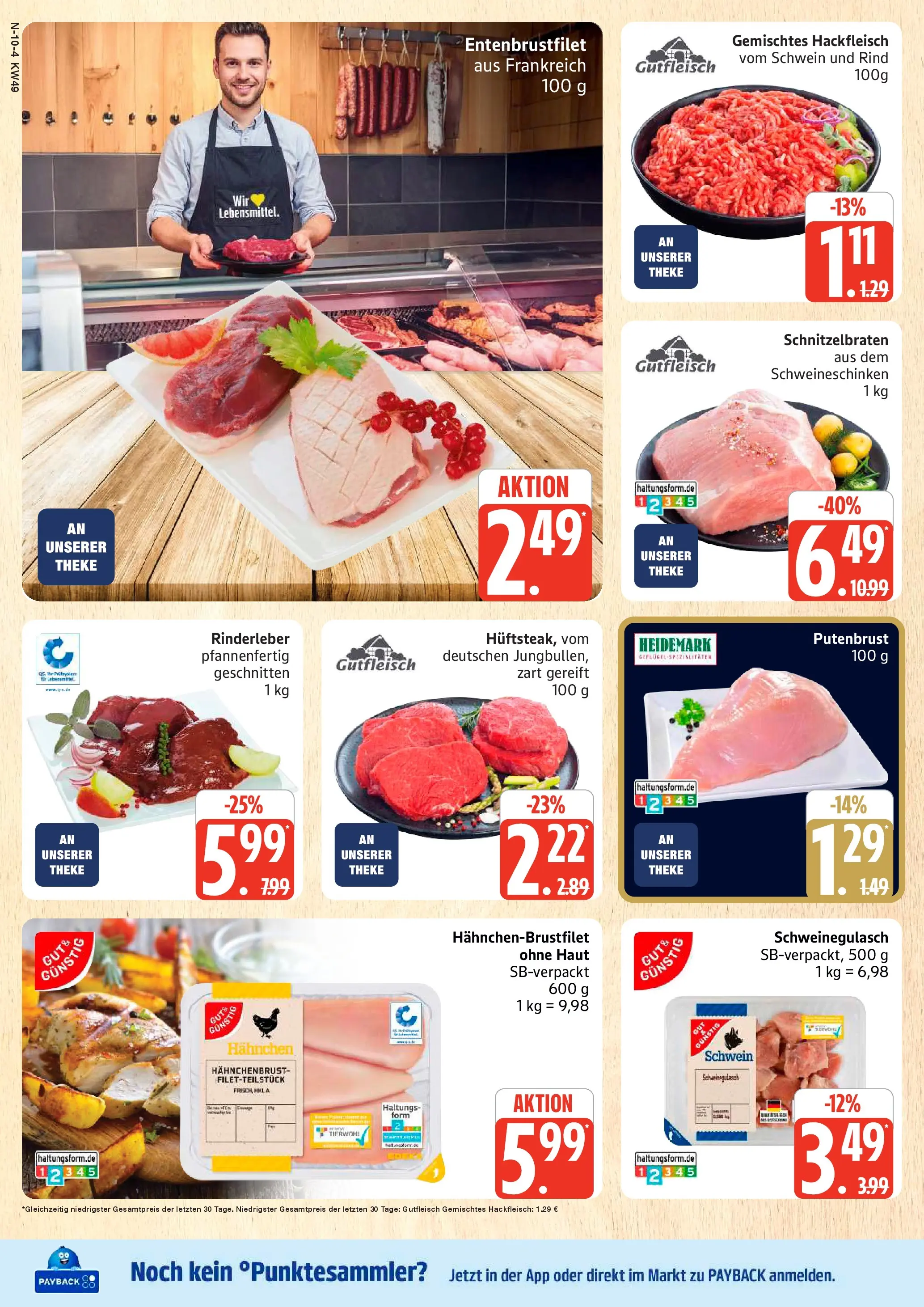 Marktkauf - Marktkauf: Wochenangebote (ab 30.11.2025) » Angebote online | Seite: 10 | Produkte: Schweinegulasch, Hahnchen, Hackfleisch, Hahnchenbrust