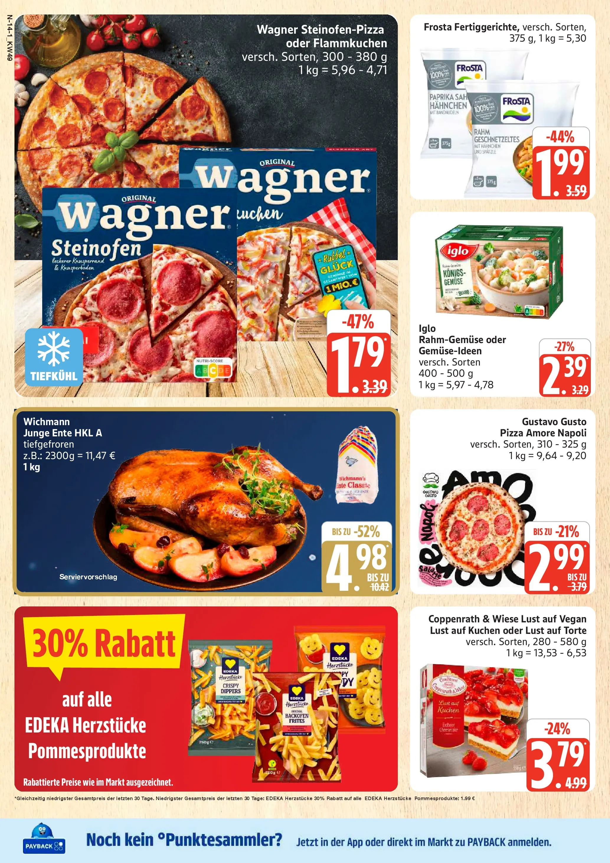 Edeka prospekt Schleswig	 (ab 30.11.2025) » Angebote Online | Seite: 14 | Produkte: Hahnchen, Paprika, Fertiggerichte, Backofen