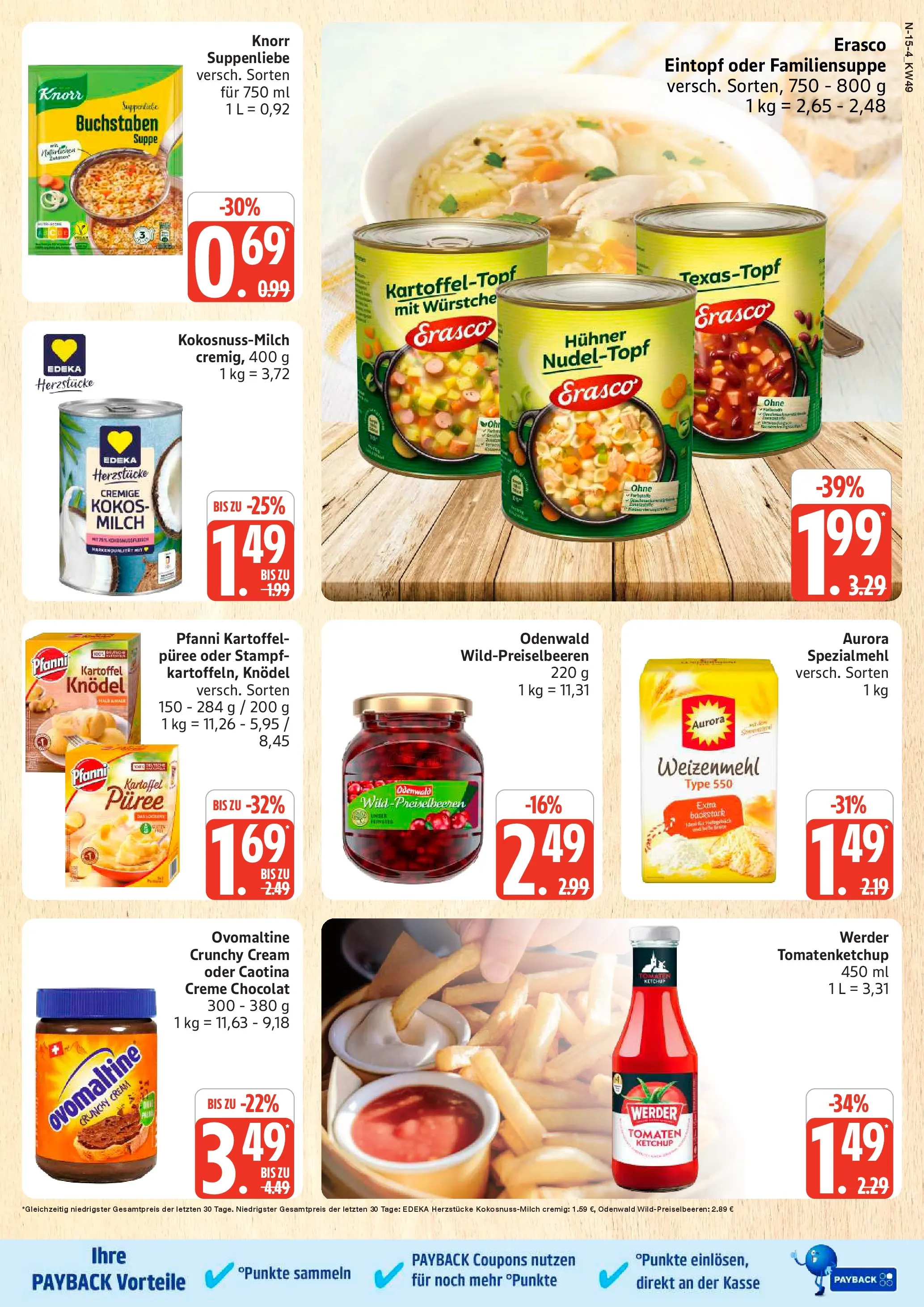 Marktkauf - Marktkauf: Wochenangebote (ab 30.11.2025) » Angebote online | Seite: 15 | Produkte: Ovomaltine, Milch, Erasco, Ketchup