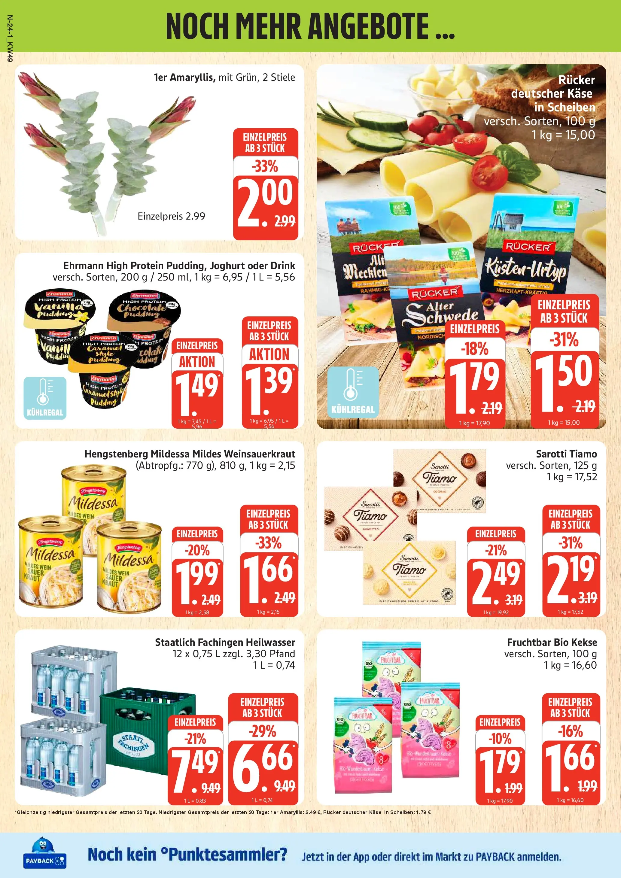 Edeka prospekt Schleswig	 (ab 30.11.2025) » Angebote Online | Seite: 24 | Produkte: Käse, Joghurt, Kraut, Kekse