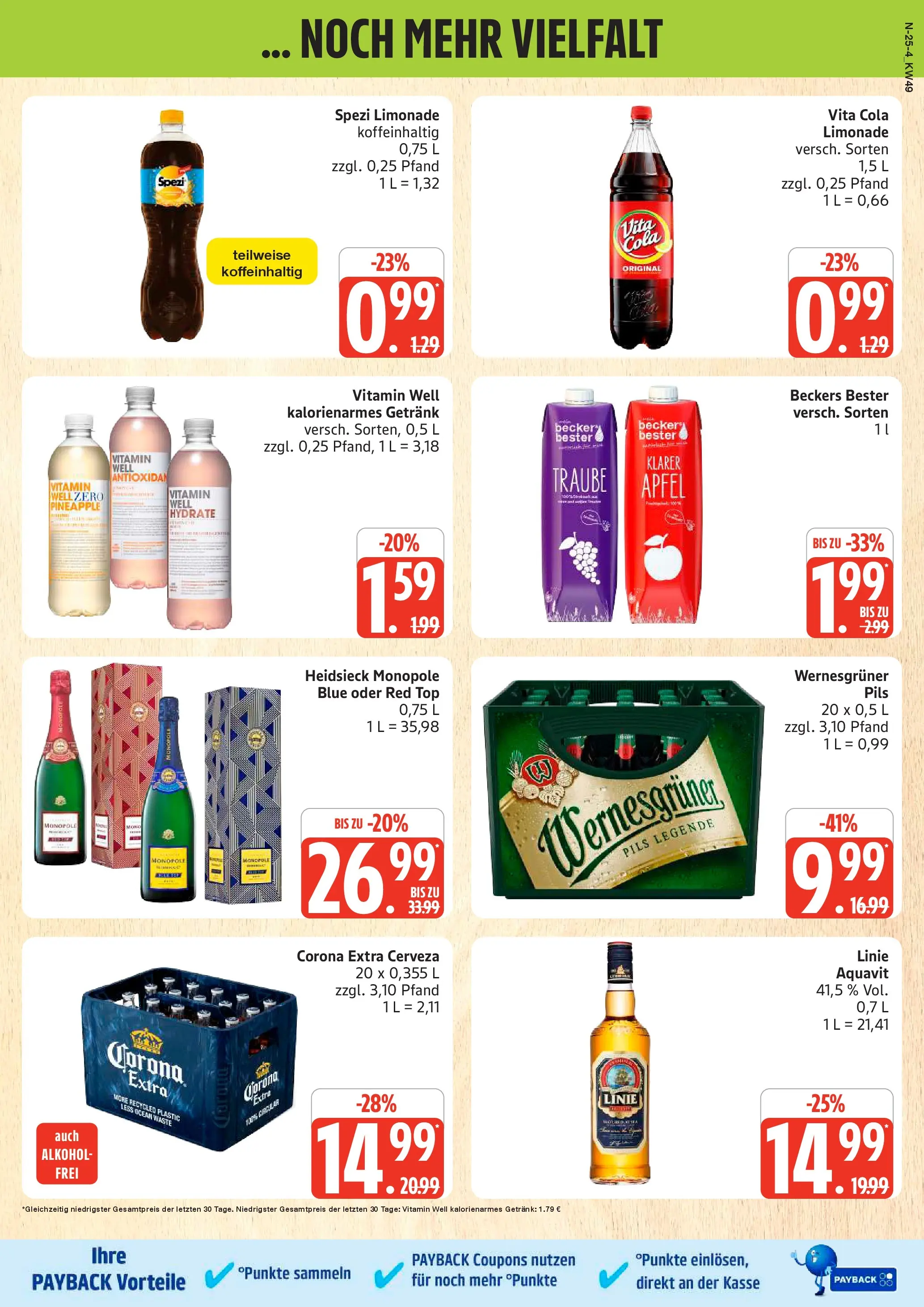Marktkauf - Marktkauf: Wochenangebote (ab 30.11.2025) » Angebote online | Seite: 25 | Produkte: Cola, Pils, Wernesgruner, Vita cola