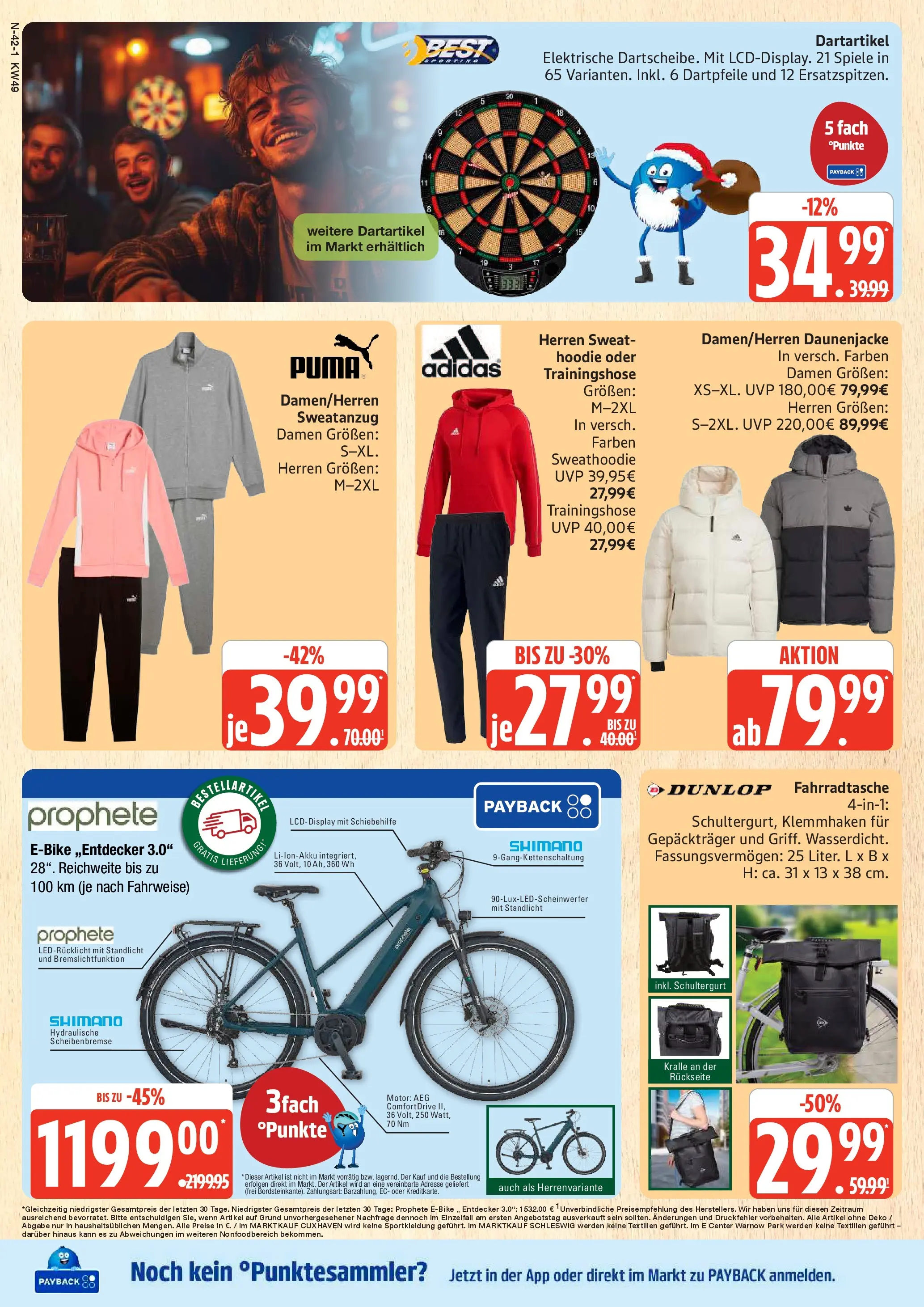 Edeka prospekt Schleswig	 (ab 30.11.2025) » Angebote Online | Seite: 42 | Produkte: AEG, Daunenjacke, Trainingshose, Hoodie