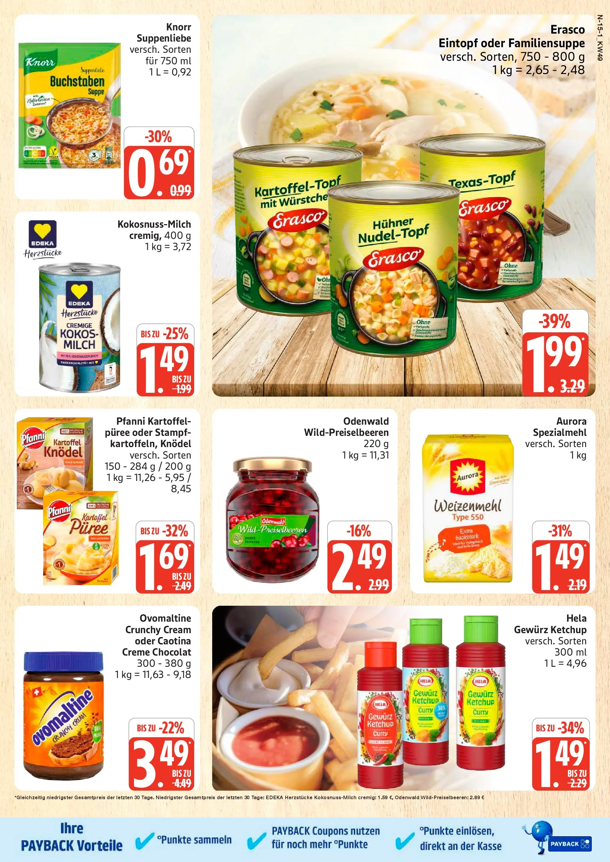 Edeka prospekt Schleswig	 (ab 30.11.2025) » Angebote Online | Seite: 15 | Produkte: Ovomaltine, Milch, Weizenmehl, Ketchup