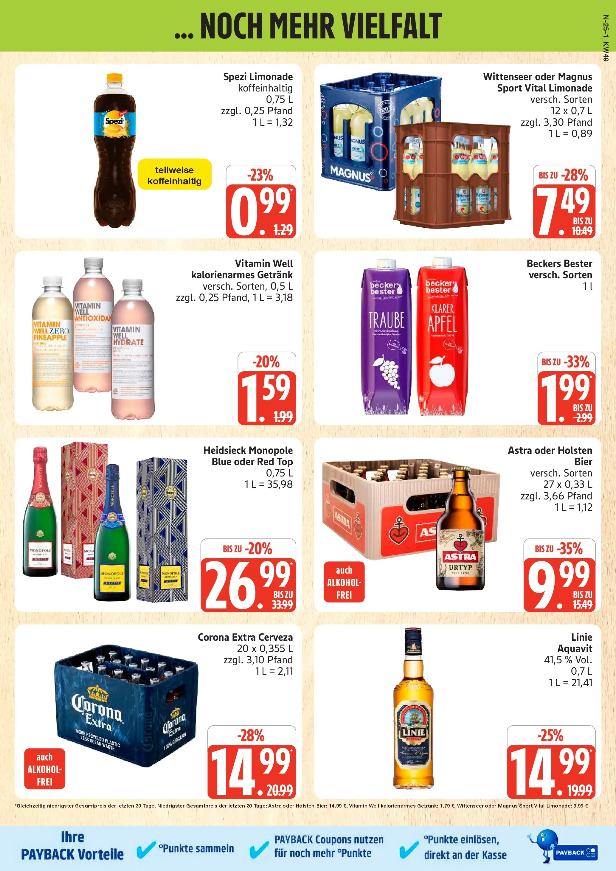 Edeka prospekt Schleswig	 (ab 30.11.2025) » Angebote Online | Seite: 25 | Produkte: Top, Bier, Limonade, Holsten