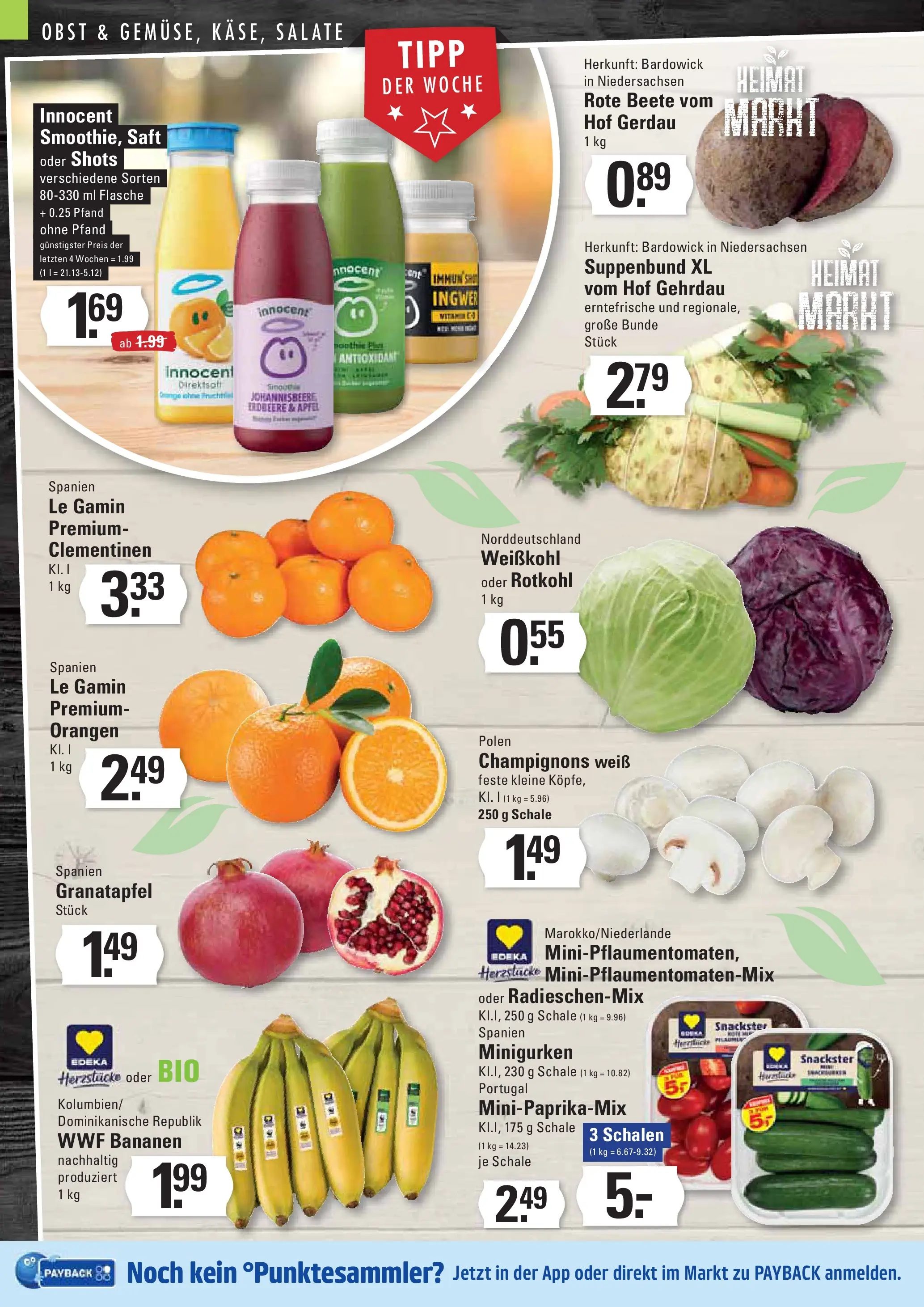 Edeka prospekt Hamburg	 (ab 30.11.2025) » Angebote Online | Seite: 2 | Produkte: Granatapfel, Äpfel, Champignons, Saft