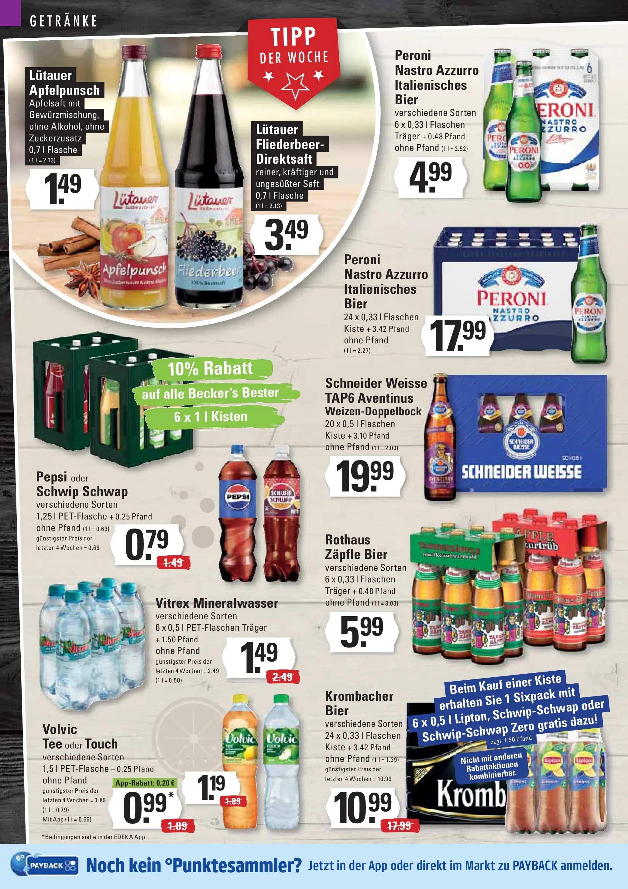 Edeka prospekt Hamburg	 (ab 30.11.2025) » Angebote Online | Seite: 10 | Produkte: Bier, Apfelsaft, Krombacher, Pepsi