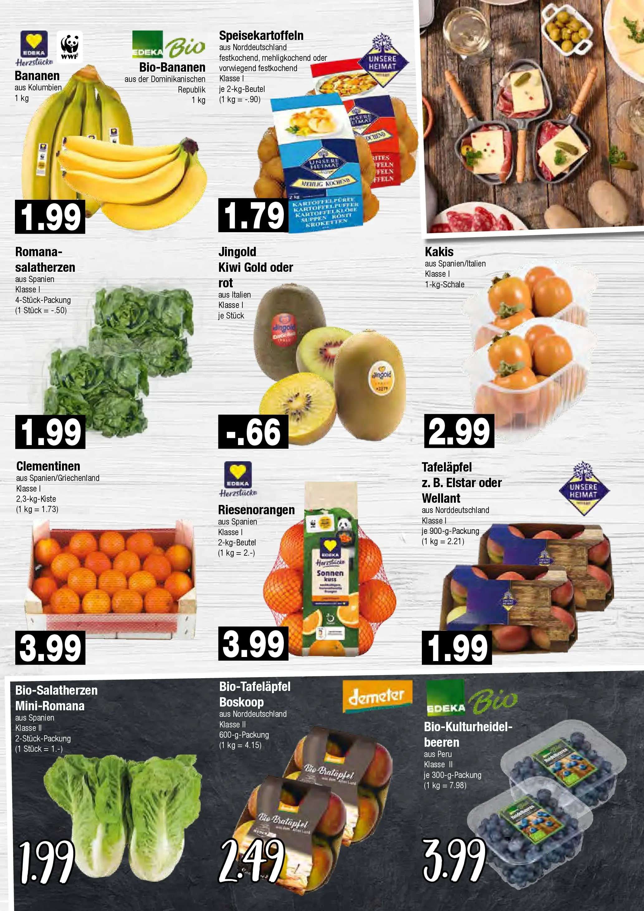 Edeka prospekt Hamburg	 (ab 30.11.2025) » Angebote Online | Seite: 3 | Produkte: Bananen, Kiwi