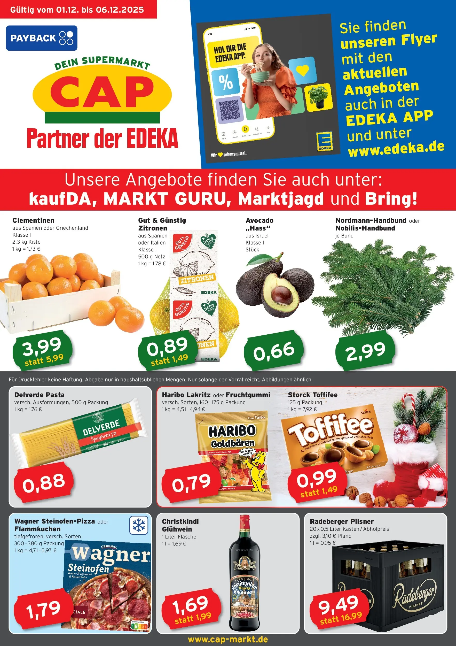 Edeka prospekt Rostock	 (ab 30.11.2025) » Angebote Online | Seite: 1 | Produkte: Schokolade, Toffifee, Pizza, Zitronen