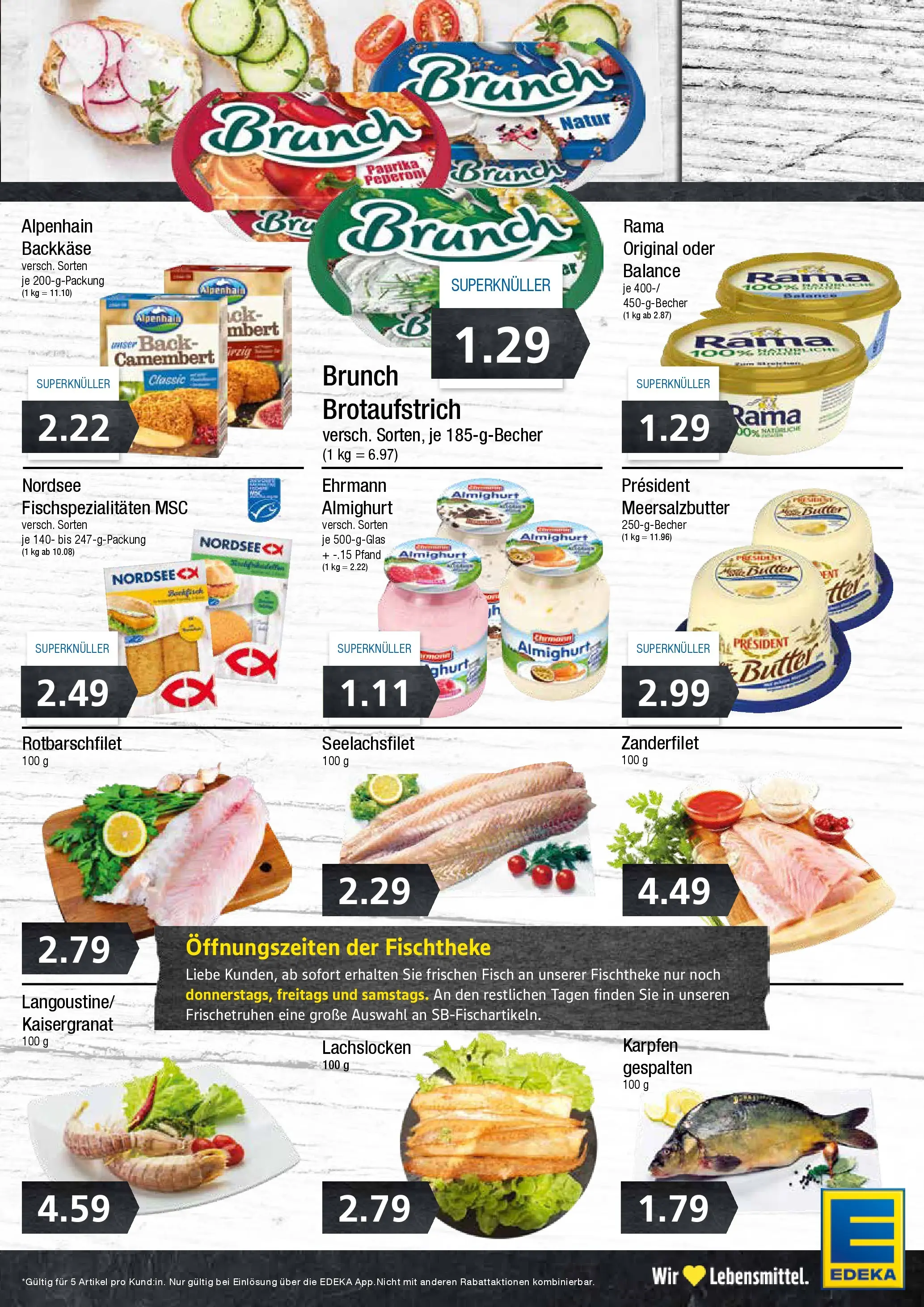 Edeka prospekt Wentorf	 (ab 30.11.2025) » Angebote Online | Seite: 5 | Produkte: Rama, Ehrmann almighurt, Fisch, Paprika
